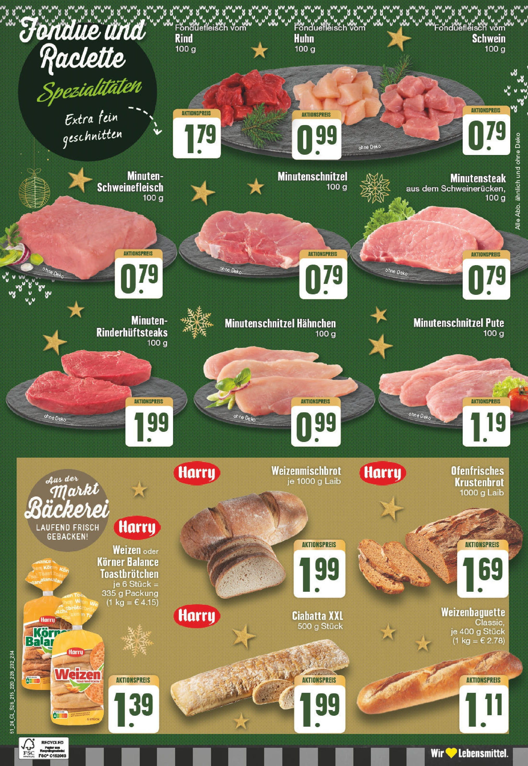 Edeka - E center: Wochenangebote (ab 15.12.2024) » Angebote Online | Seite: 28 | Produkte: Hahnchen, Bäckerei, Raclette, Fondue