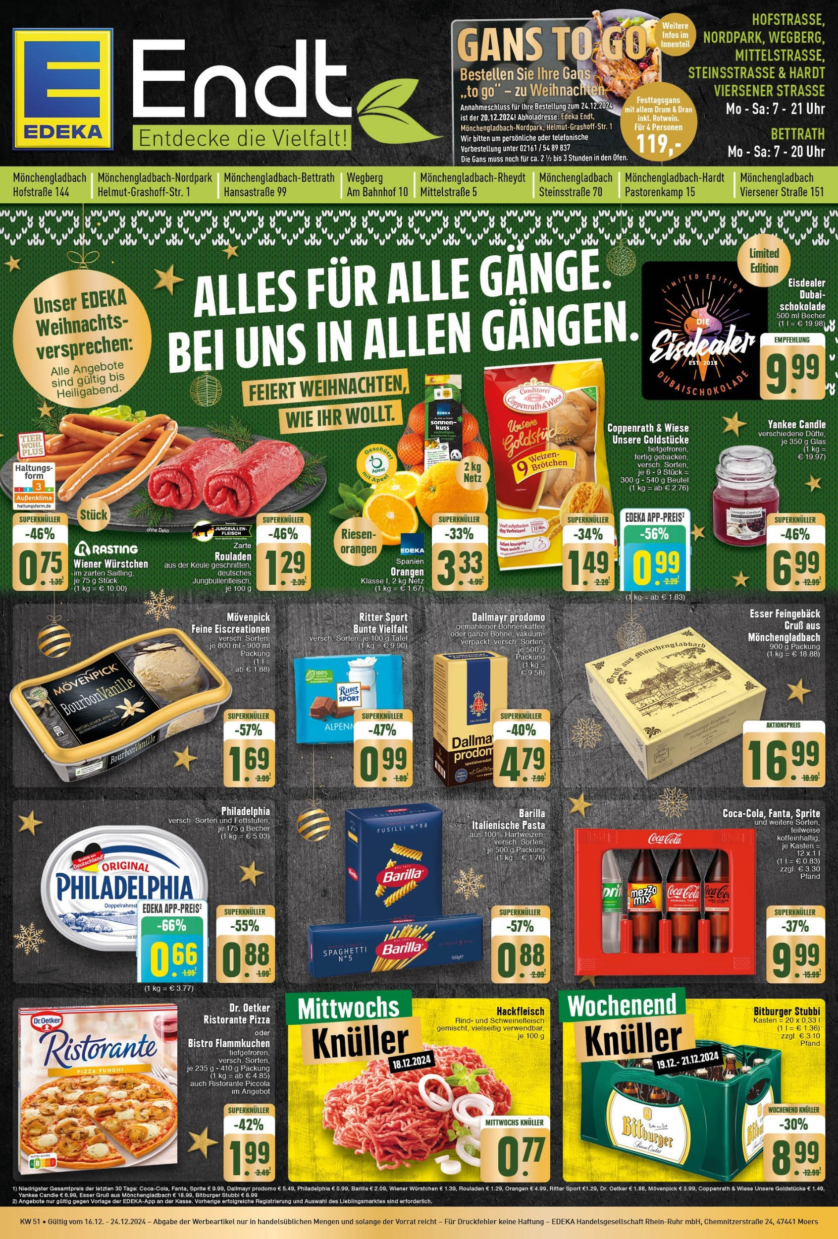 Edeka - EDEKA: Wochenangebote (ab 15.12.2024) » Angebote Online | Seite: 1 | Produkte: Ristorante, Dallmayr, Schweinefleisch, Dallmayr prodomo