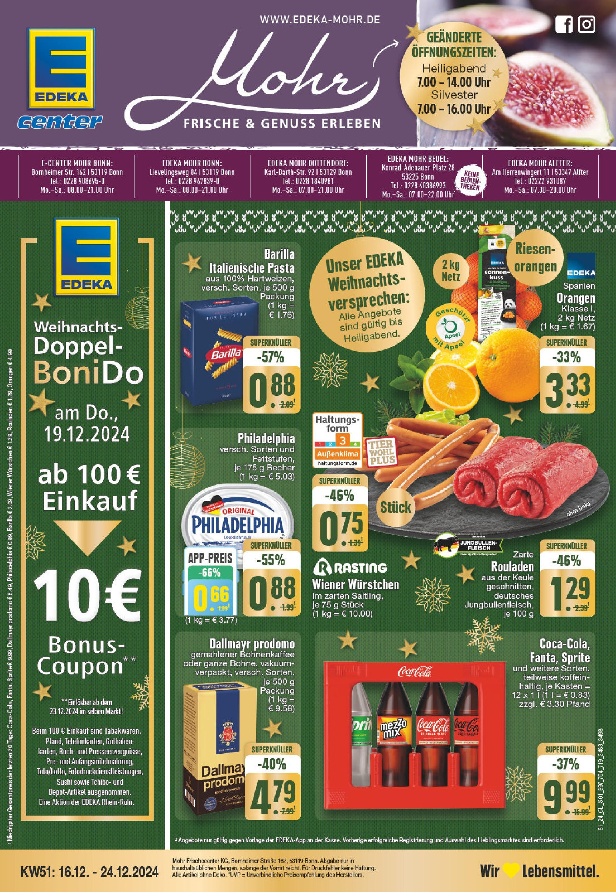 Edeka - EDEKA: Wochenangebote (ab 15.12.2024) » Angebote Online | Seite: 1 | Produkte: Pasta, Dallmayr prodomo, Fleisch, Uhr