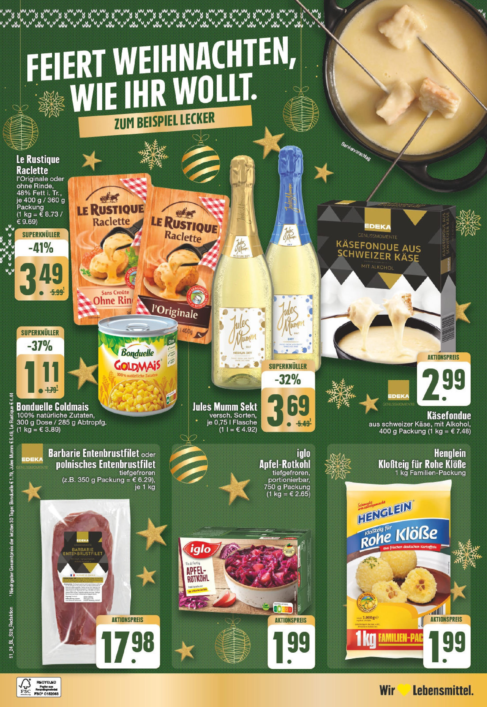 Edeka - EDEKA: Wochenangebote (ab 15.12.2024) » Angebote Online | Seite: 28 | Produkte: Mumm sekt, Käse, Sekt, Kartoffeln