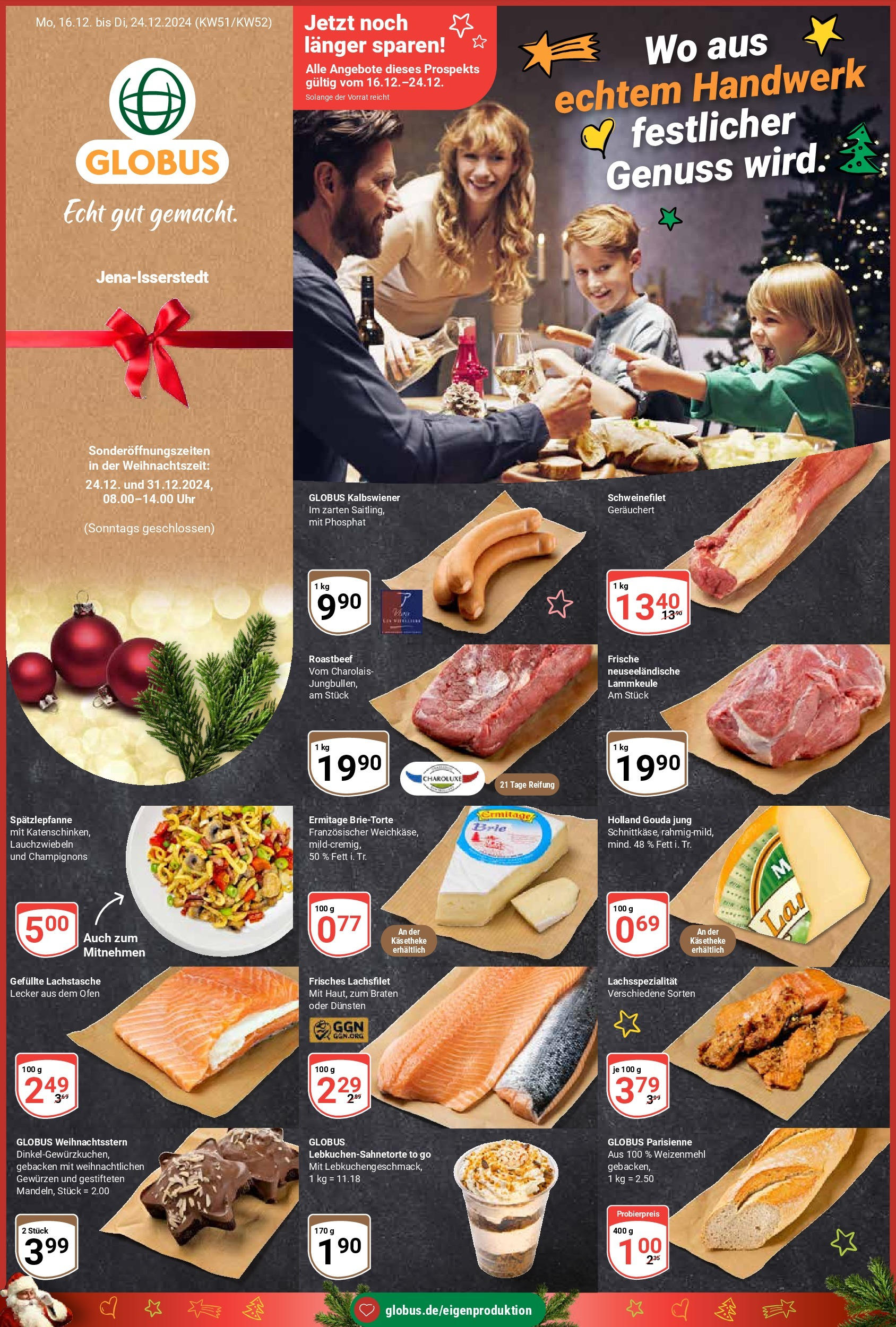 Globus - Globus: Wochenangebote (ab 15.12.2024) » Angebote online | Seite: 1 | Produkte: Lammkeule, Weizenmehl, Roastbeef, Uhr