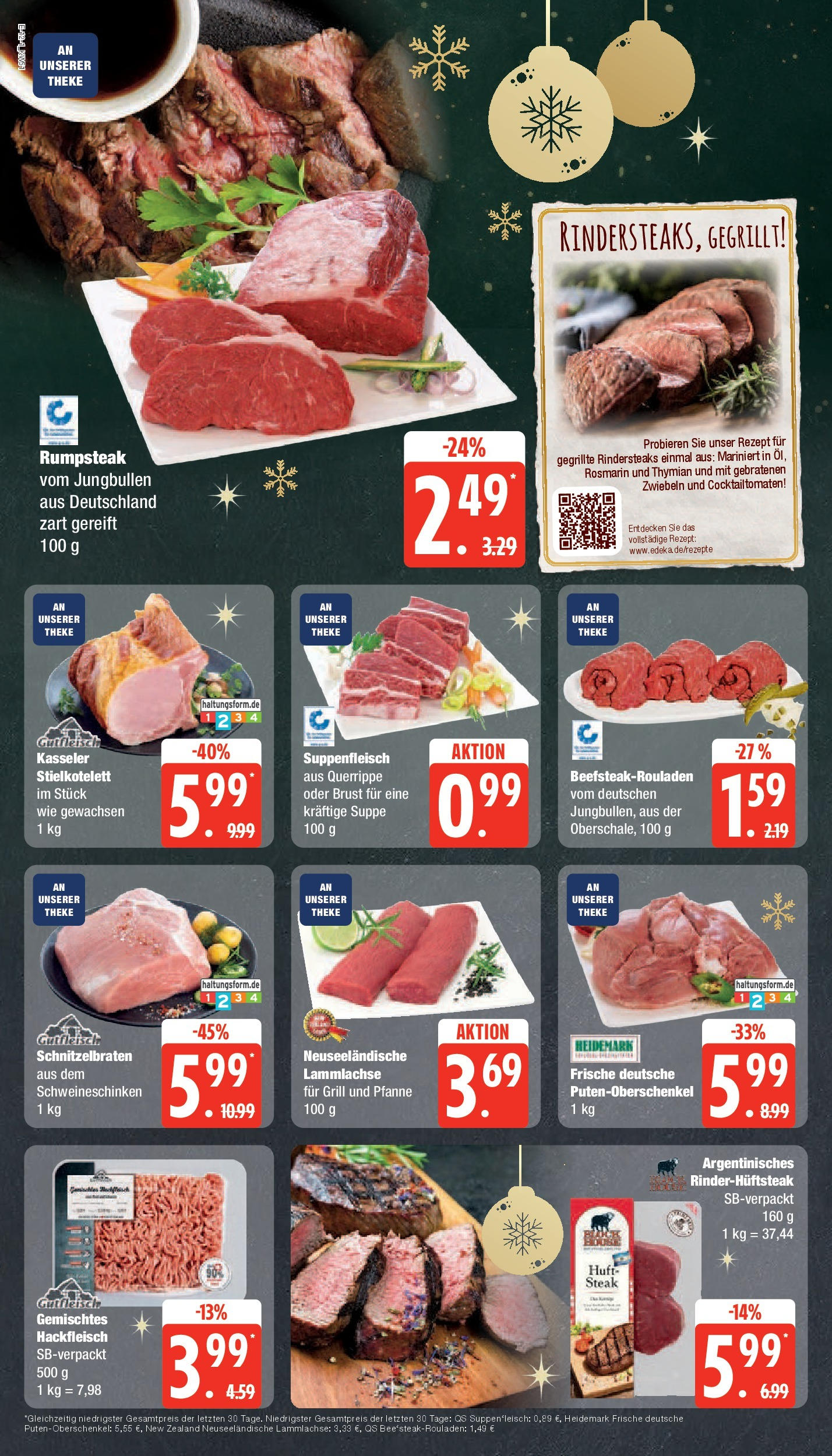 Edeka - EDEKA: Wochenangebote (ab 15.12.2024) » Angebote Online | Seite: 12 | Produkte: Theke, Suppenfleisch, Steak, Hackfleisch