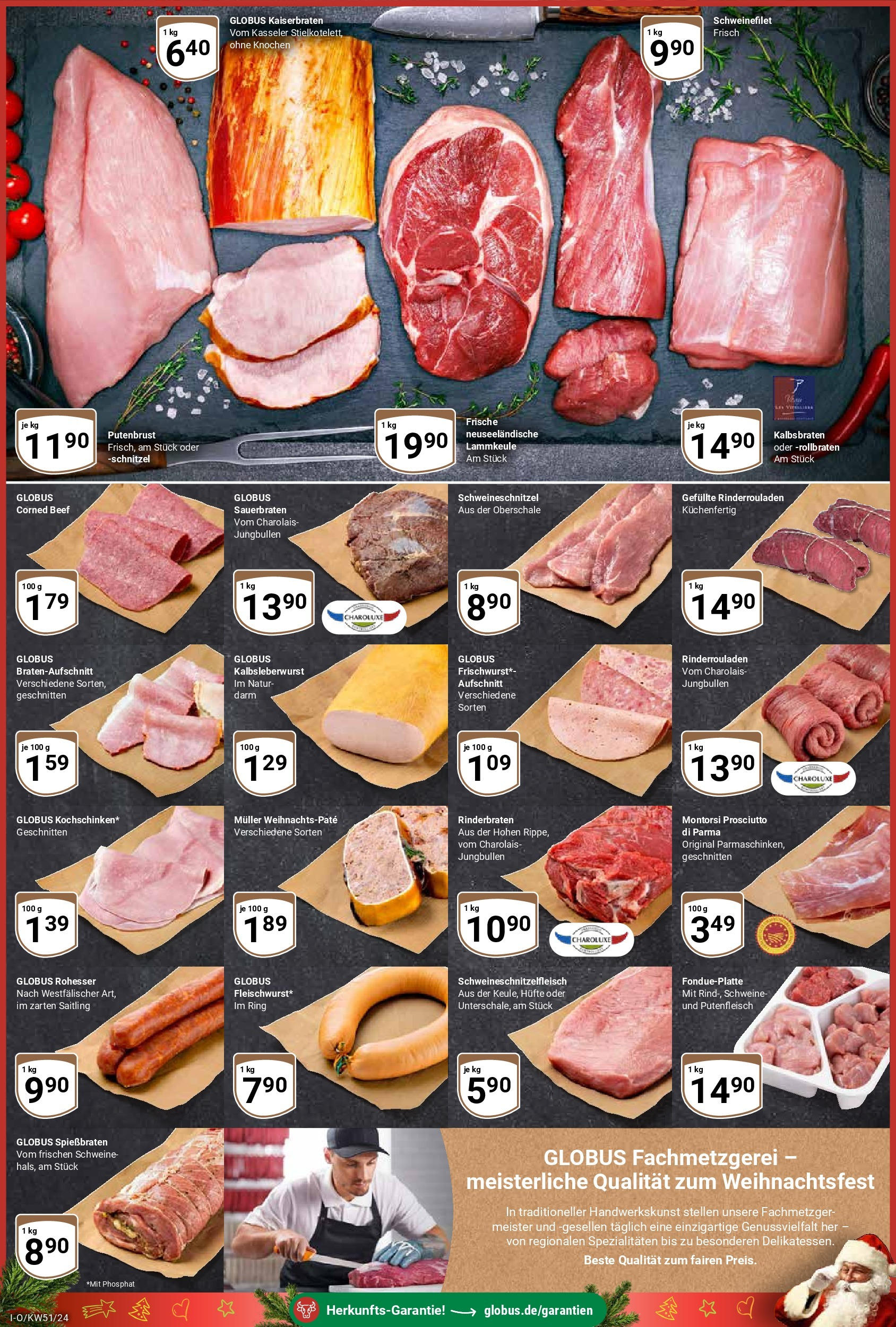 Globus - Globus: Wochenangebote (ab 15.12.2024) » Angebote online | Seite: 2 | Produkte: Rinderbraten, Lammkeule, Schnitzel, Schweinefilet