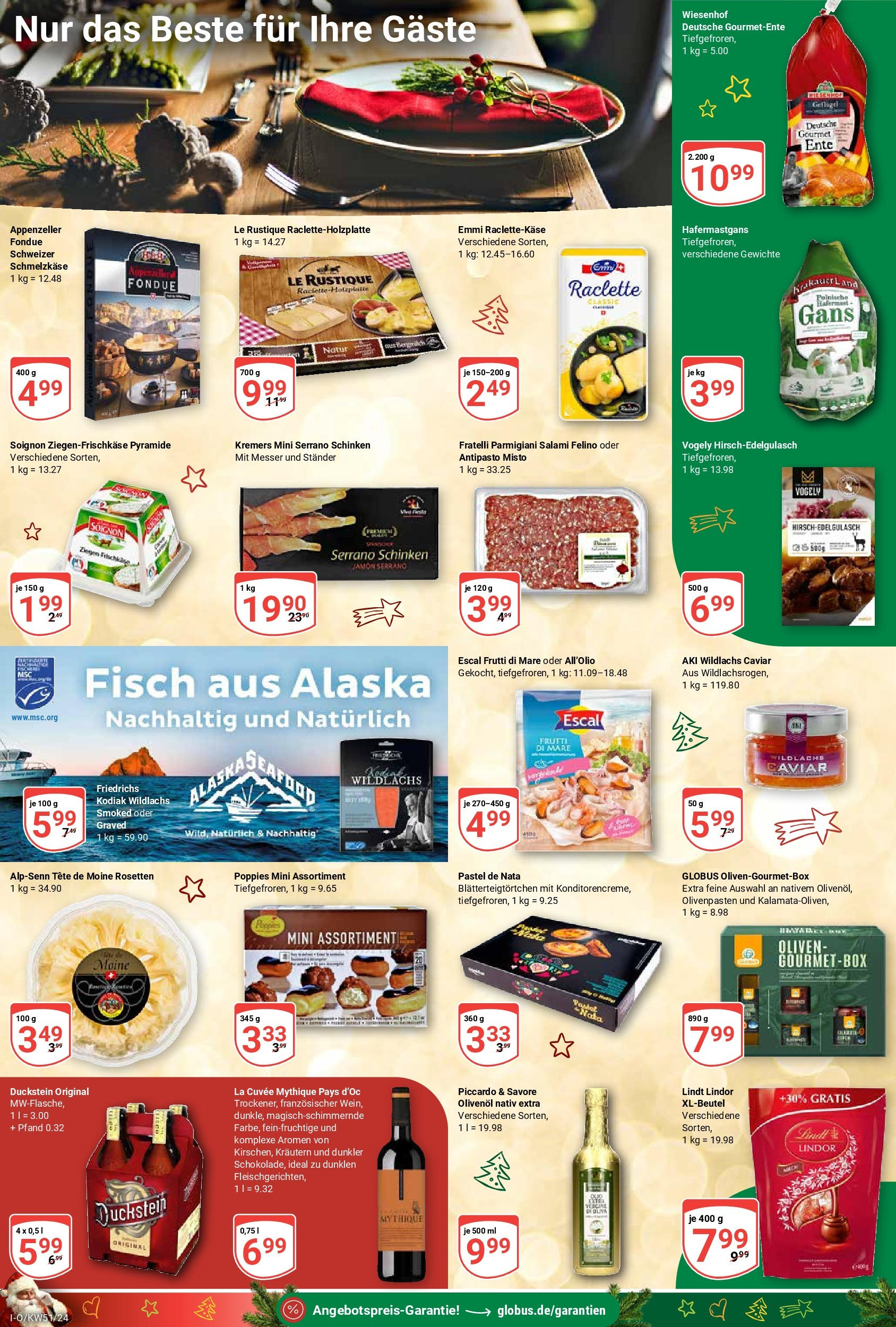 Globus - Globus: Wochenangebote (ab 15.12.2024) » Angebote online | Seite: 16 | Produkte: Fisch, Salami, Lindt, Raclette