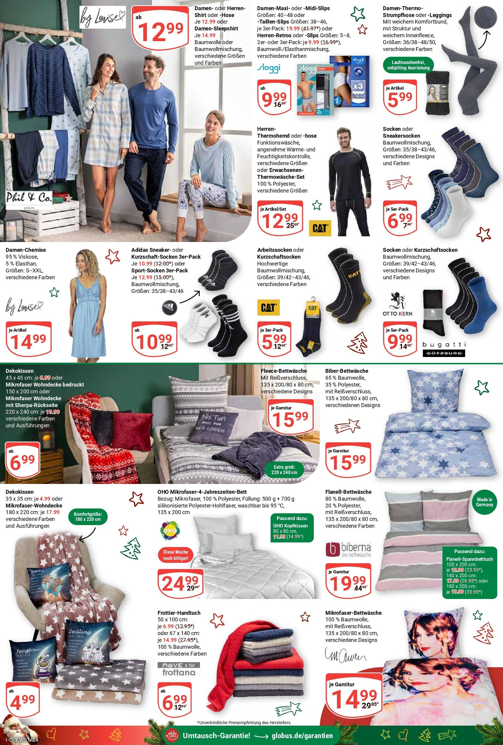 Globus - Globus: Wochenangebote (ab 15.12.2024) » Angebote online | Seite: 28 | Produkte: Shirt, Kopfkissen, Hose, Strumpfhose