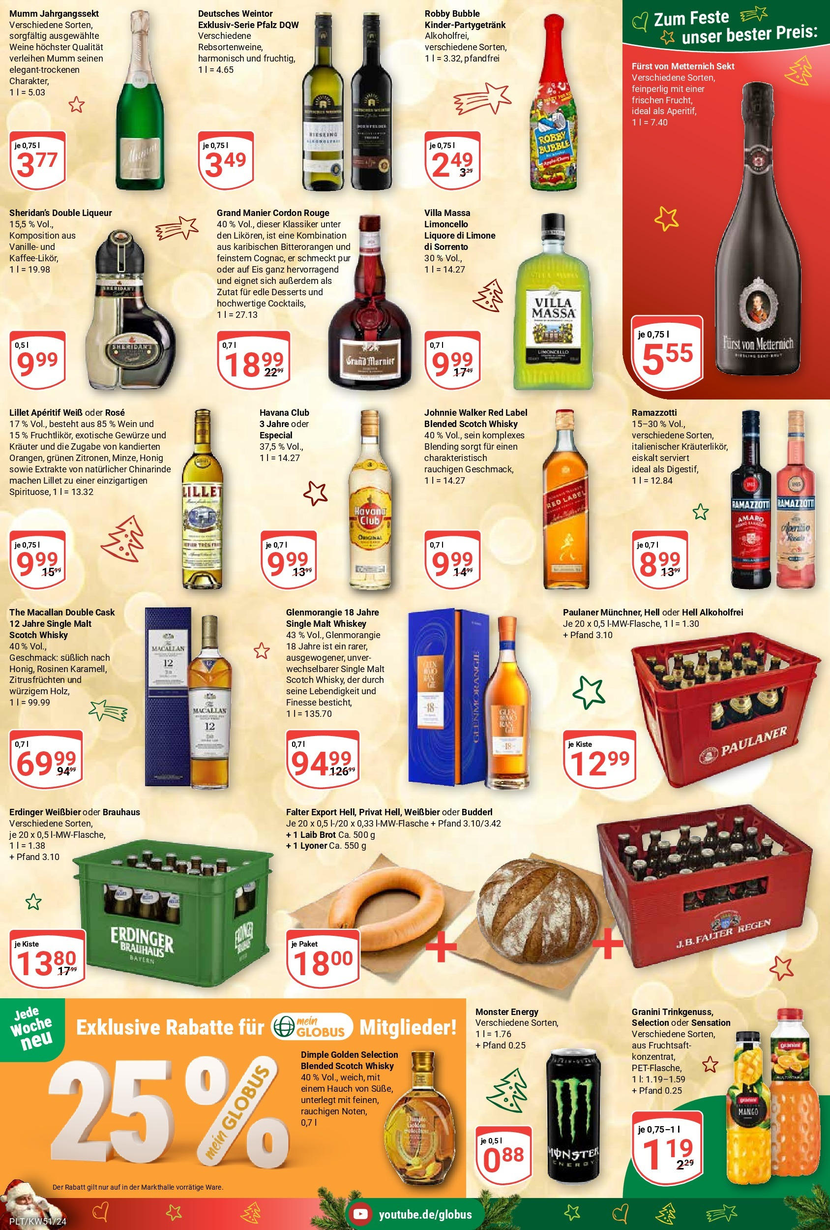 Globus - Globus: Wochenangebote (ab 15.12.2024) » Angebote online | Seite: 9 | Produkte: Mango, Brot, Whiskey, Paulaner