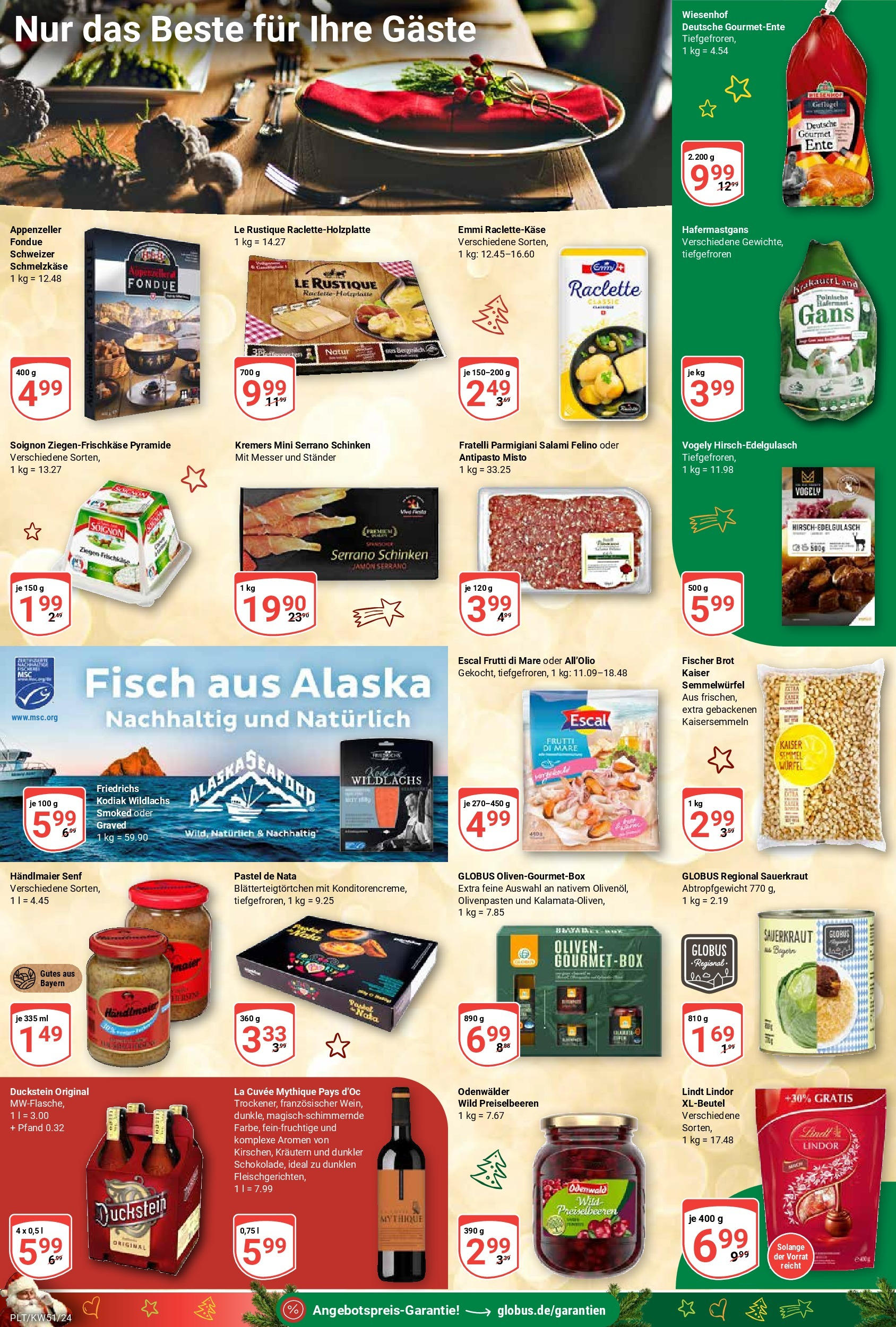 Globus - Globus: Wochenangebote (ab 15.12.2024) » Angebote online | Seite: 15 | Produkte: Fisch, Brot, Lindt, Ente