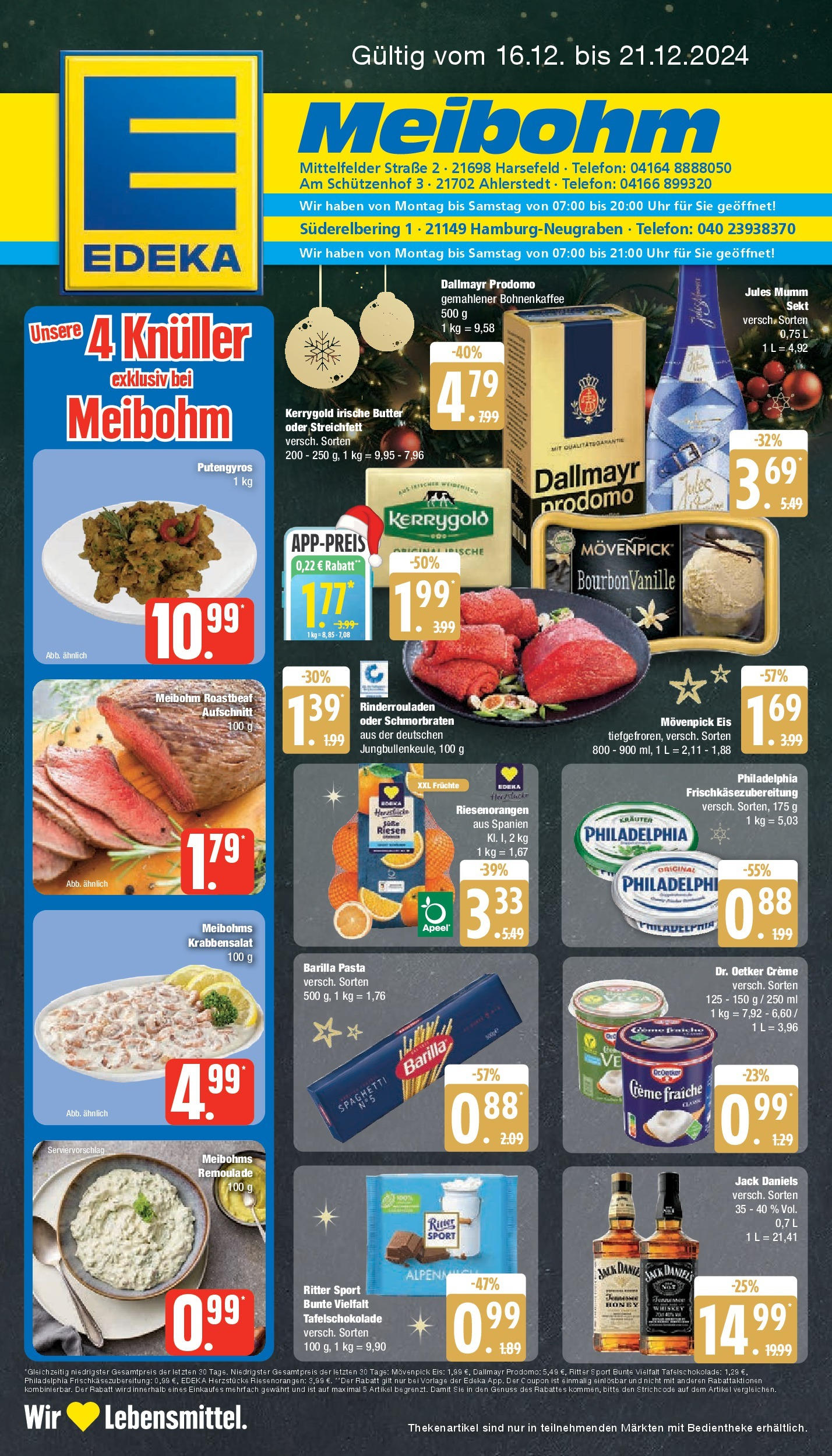 Edeka - EDEKA: Wochenangebote (ab 15.12.2024) » Angebote Online | Seite: 1 | Produkte: Rinderrouladen, Ritter sport, Whiskey, Telefon