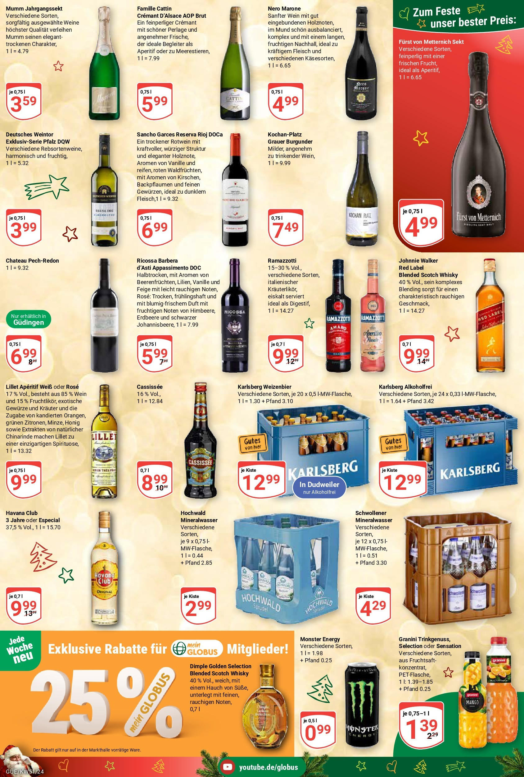 Globus - Globus: Wochenangebote (ab 15.12.2024) » Angebote online | Seite: 10 | Produkte: Havana club, Whisky, Sekt, Johnnie walker