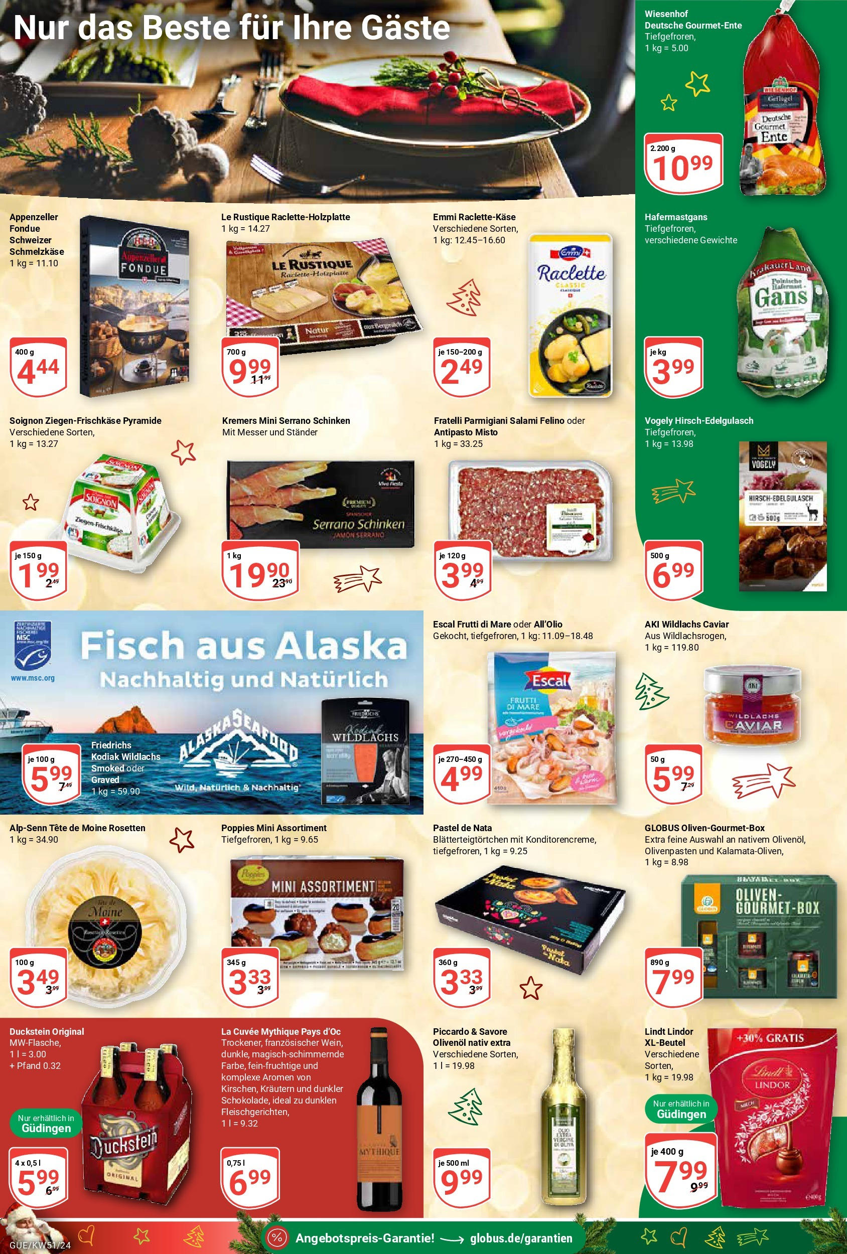 Globus - Globus: Wochenangebote (ab 15.12.2024) » Angebote online | Seite: 17 | Produkte: Milch, Olivenol, Lindt, Ente