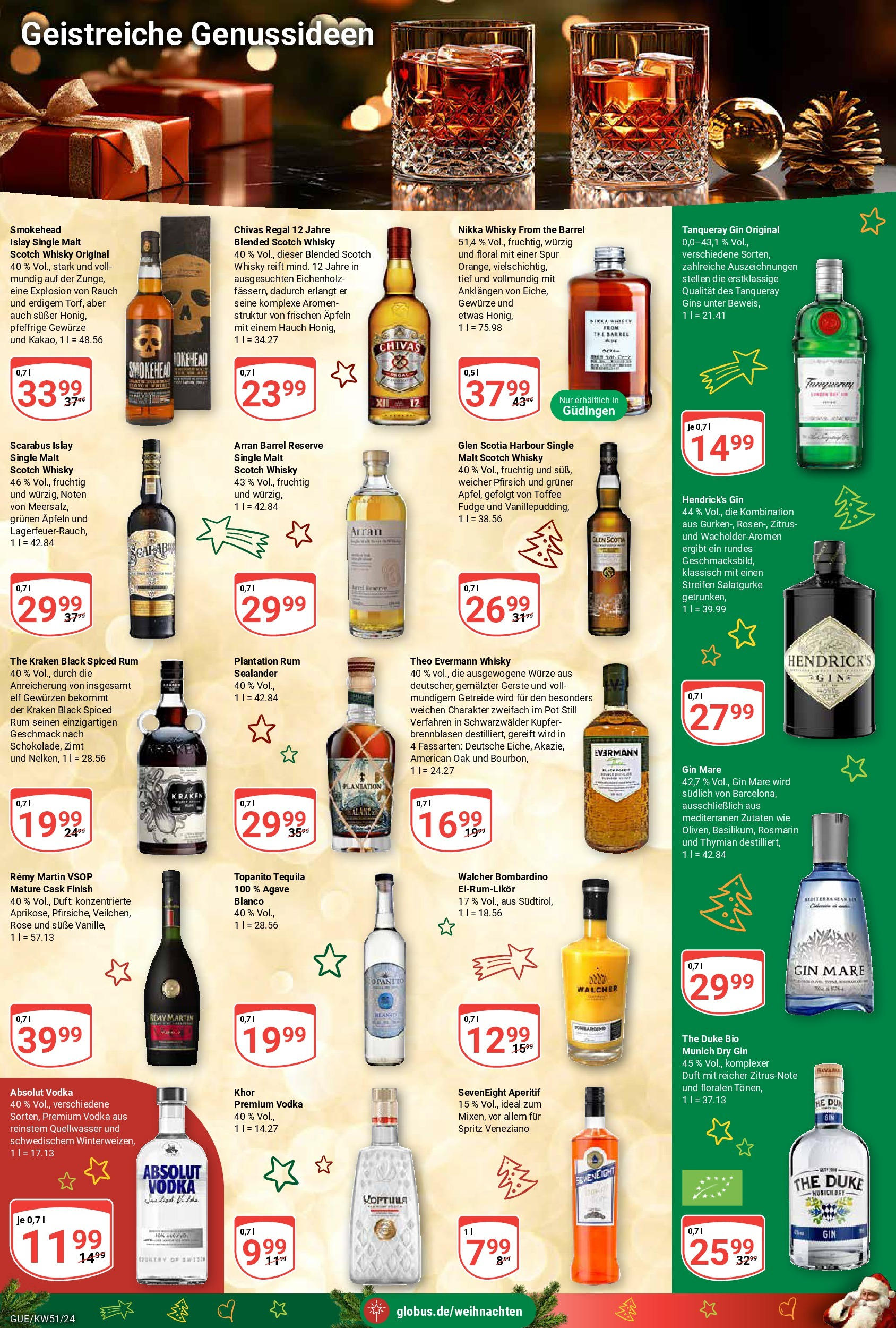 Globus - Globus: Wochenangebote (ab 15.12.2024) » Angebote online | Seite: 18 | Produkte: Whisky, Regal, Duft, Gin