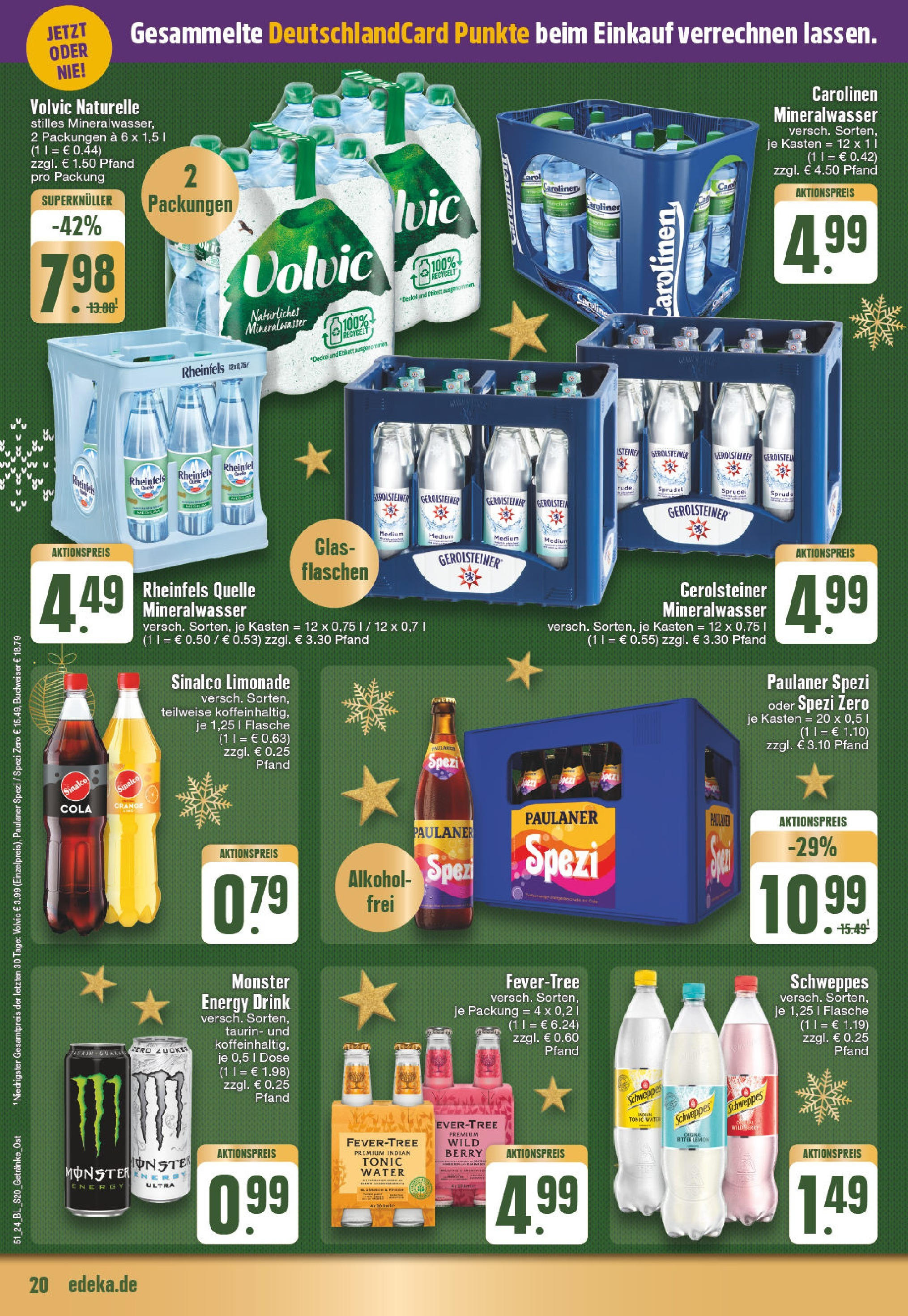 Edeka - EDEKA: Wochenangebote (ab 15.12.2024) » Angebote Online | Seite: 20 | Produkte: Paulaner spezi, Zucker, Paulaner, Rheinfels quelle