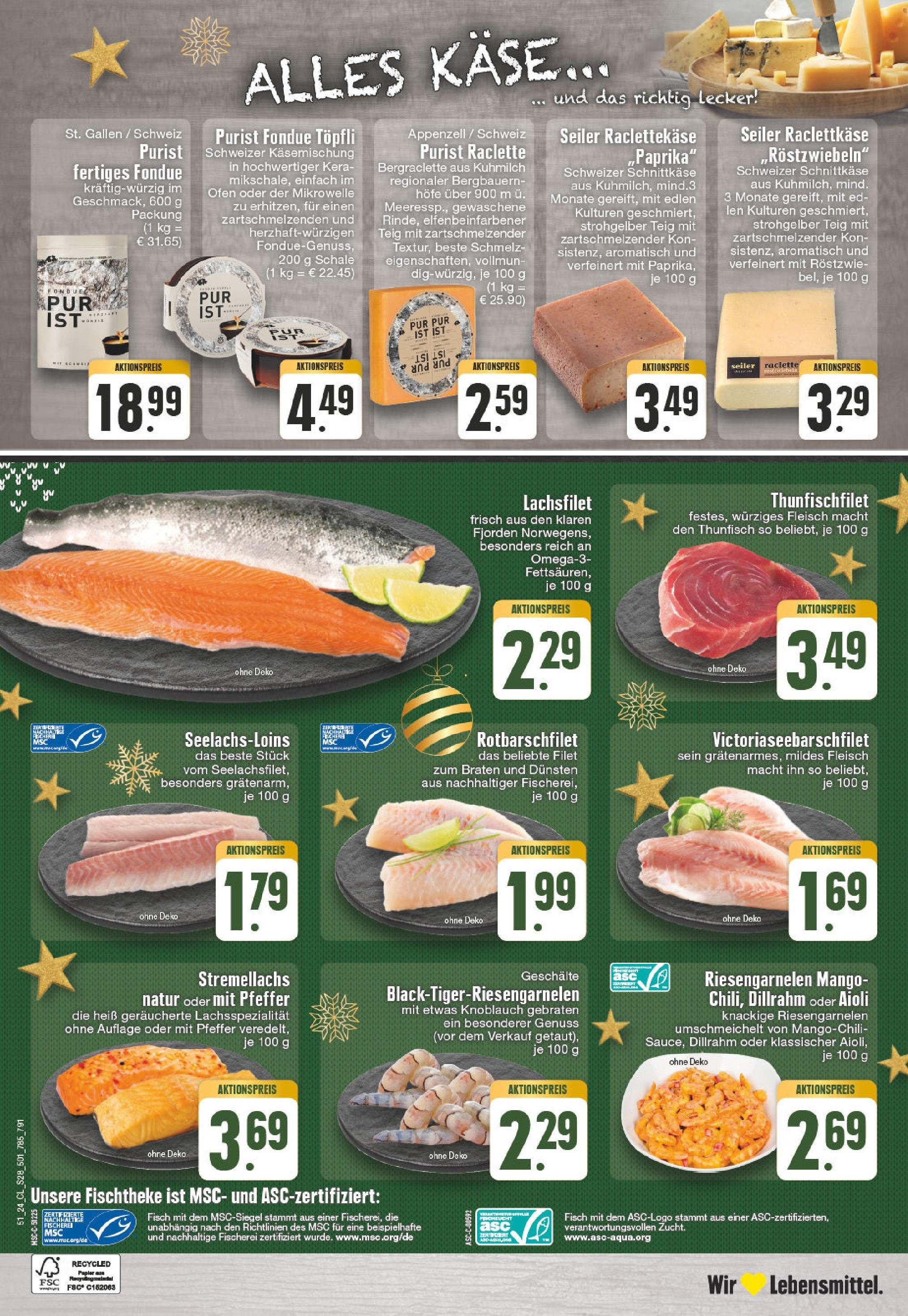 Edeka - EDEKA: Wochenangebote (ab 15.12.2024) » Angebote Online | Seite: 28 | Produkte: Mikrowelle, Fisch, Raclette, Fondue