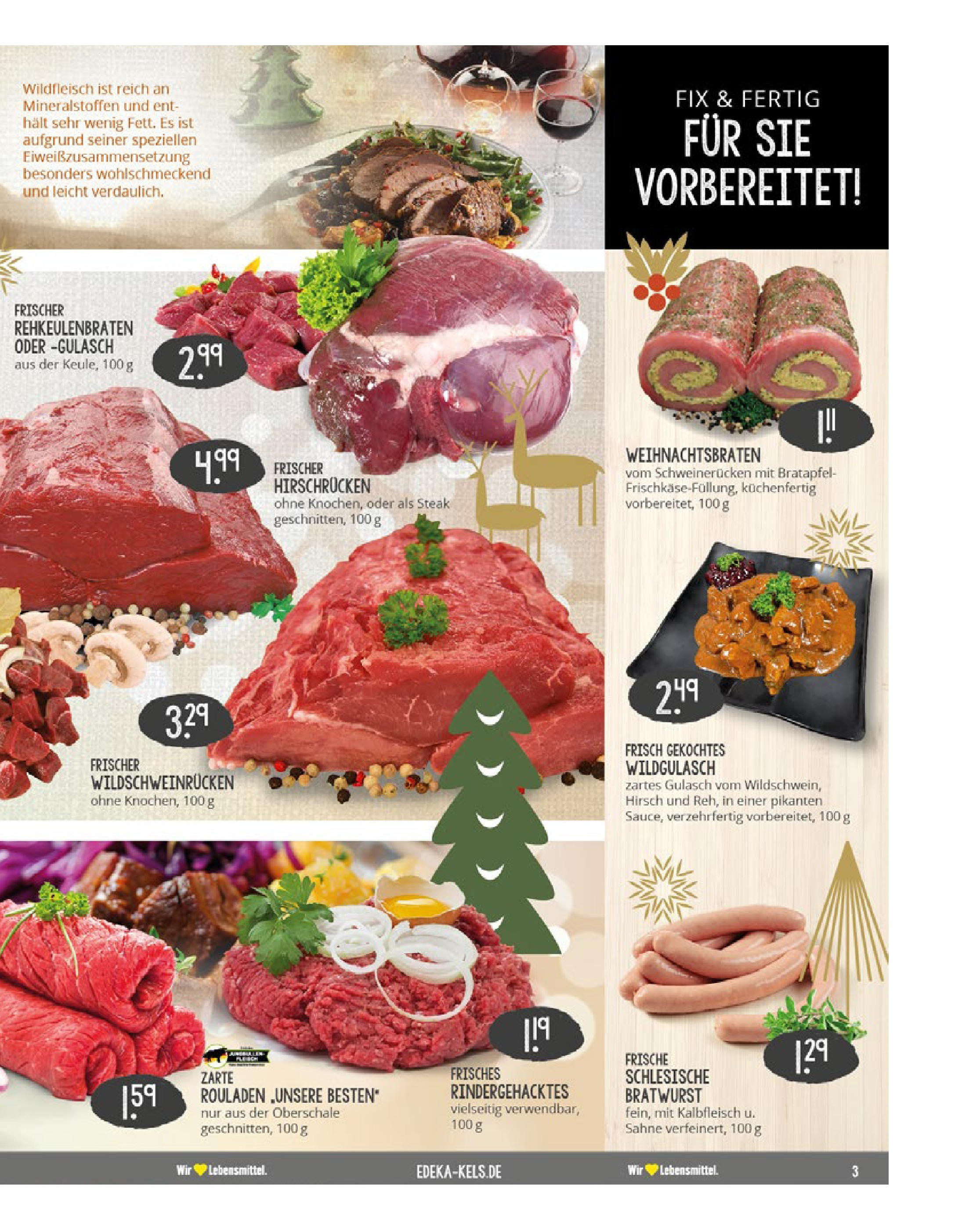 Edeka - EDEKA: Wochenangebote (ab 15.12.2024) » Angebote Online | Seite: 3 | Produkte: Bratwurst, Gulasch, Steak, Sahne