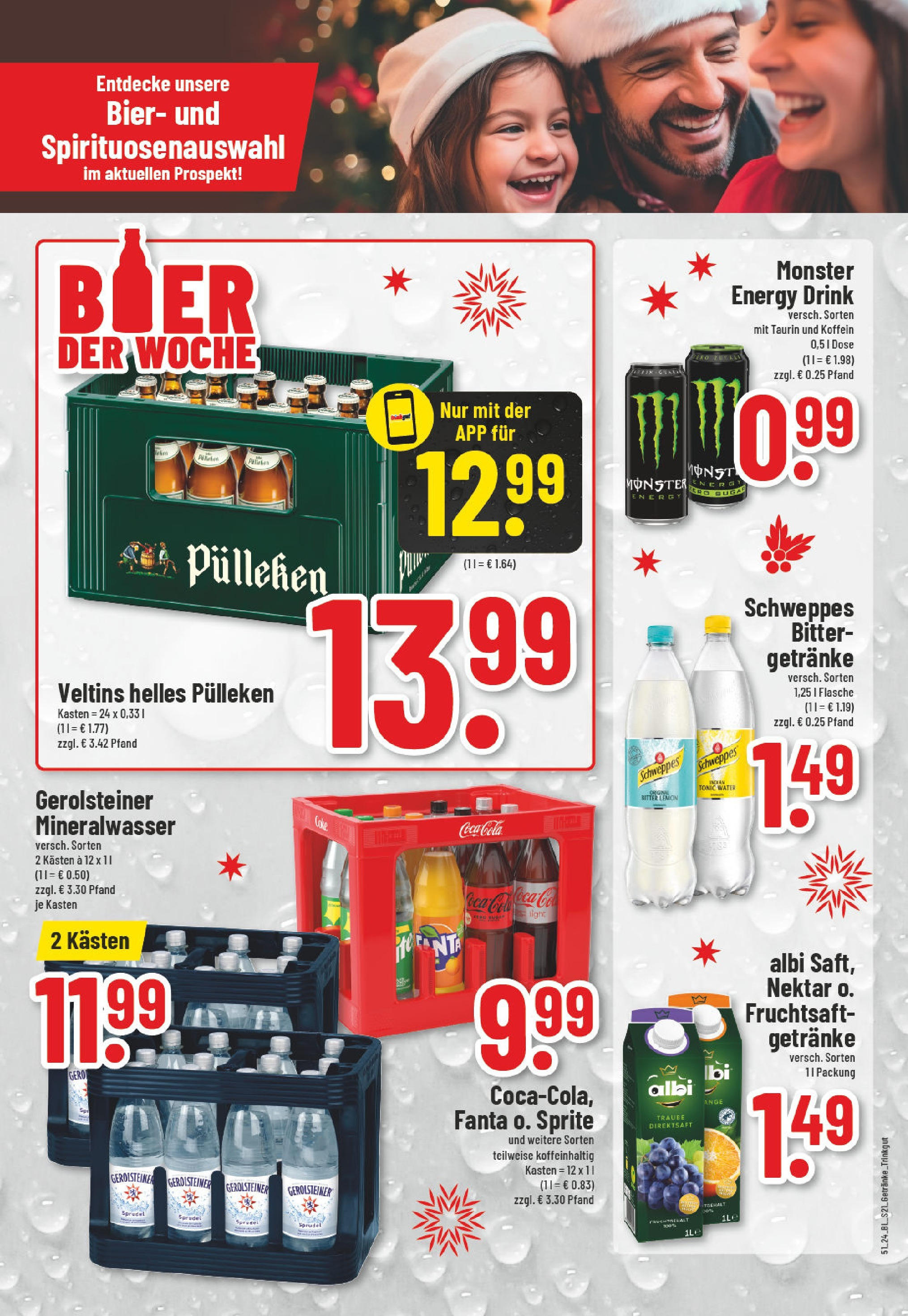 Edeka - EDEKA: Wochenangebote (ab 15.12.2024) » Angebote Online | Seite: 21 | Produkte: Fanta, Mineralwasser, Fruchtsaft, Veltins