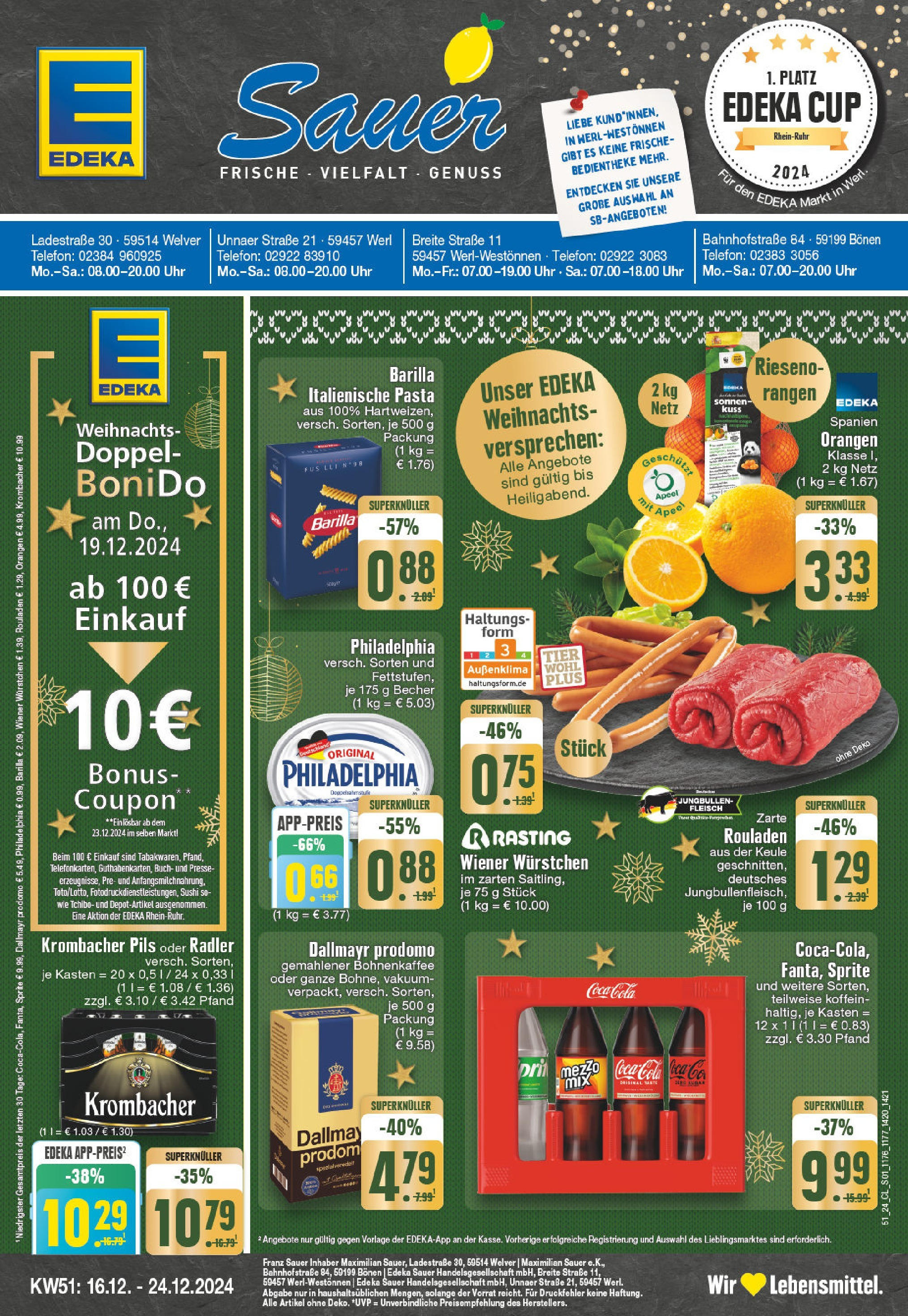 Edeka - EDEKA: Wochenangebote (ab 15.12.2024) » Angebote Online | Seite: 1 | Produkte: Presse, Dallmayr, Krombacher, Telefon