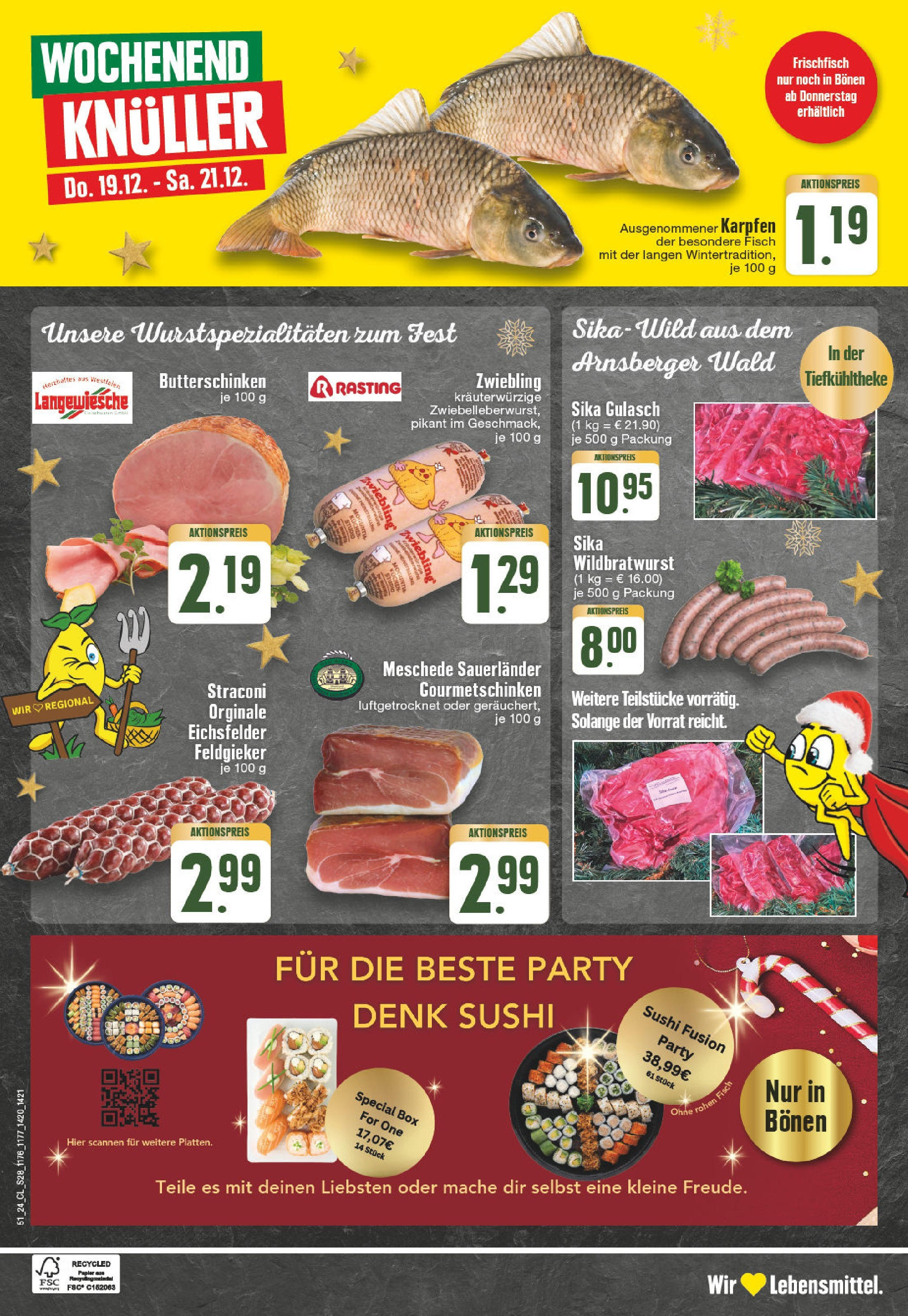 Edeka - EDEKA: Wochenangebote (ab 15.12.2024) » Angebote Online | Seite: 28 | Produkte: Box, Fisch, Gulasch, Kuchen