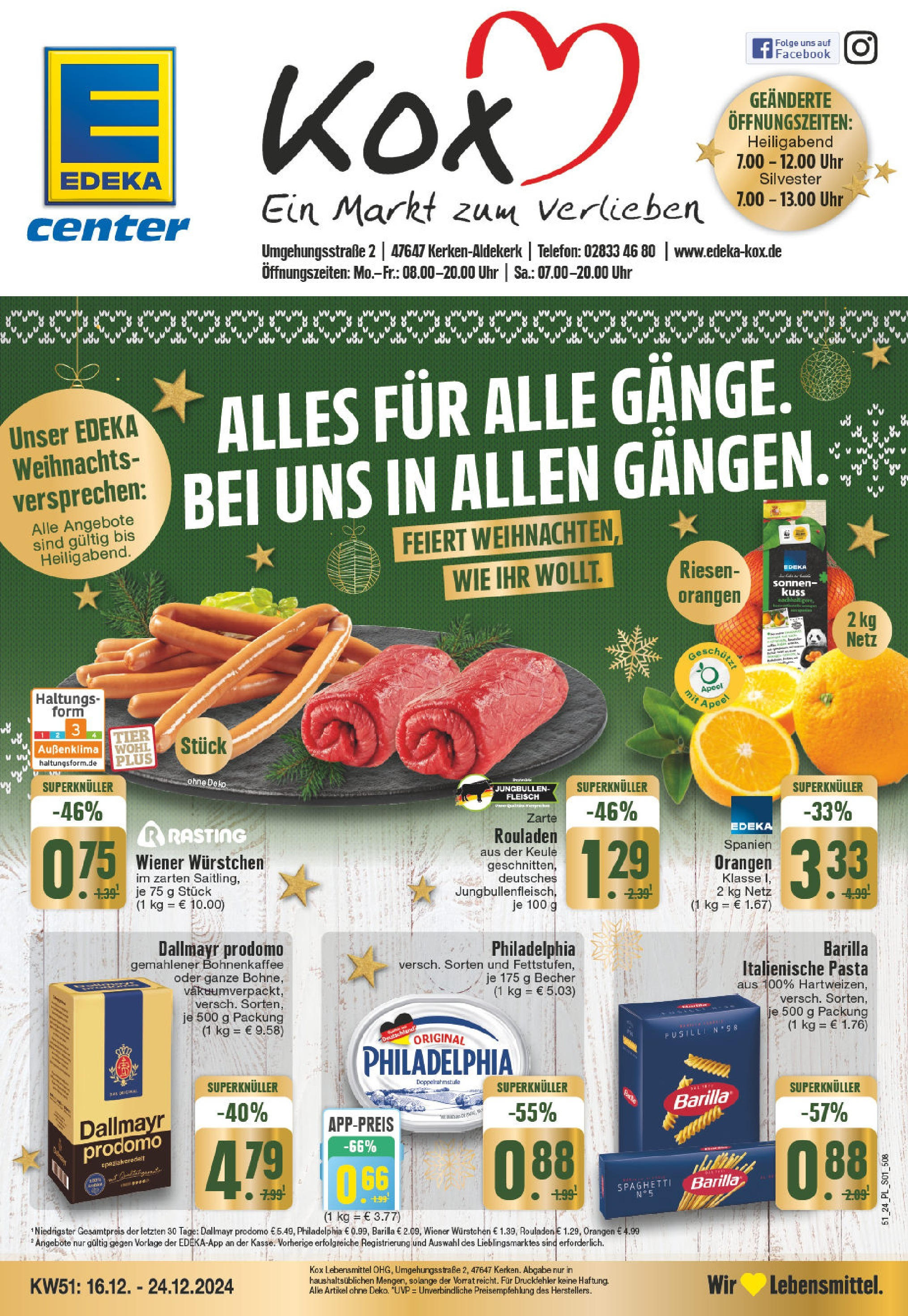 EDEKA Prospekt ab 22.12.2024 - EDEKA: Wochenangebote Online