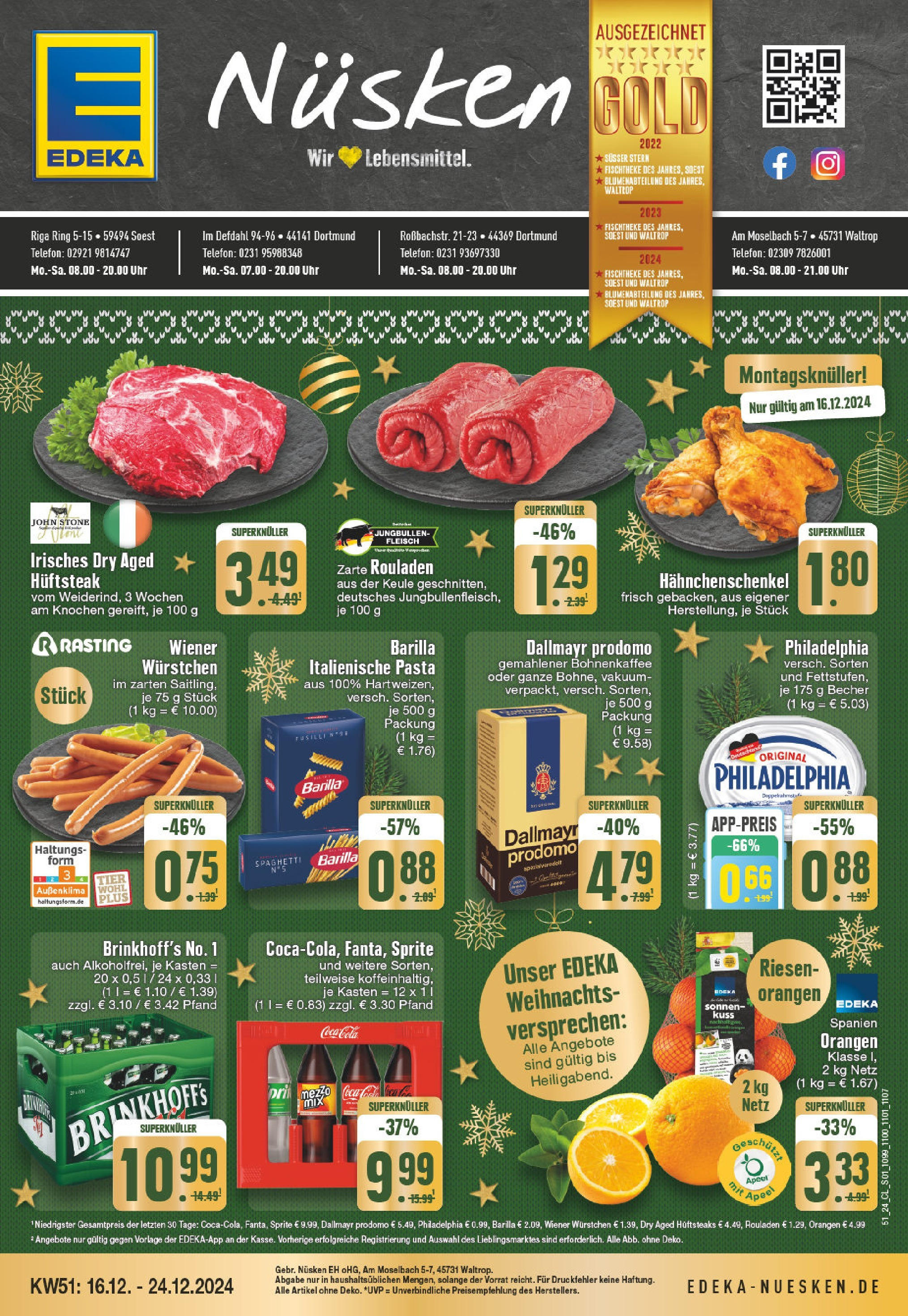 Edeka - EDEKA: Wochenangebote (ab 15.12.2024) » Angebote Online | Seite: 1 | Produkte: Wiener wurstchen, Hahnchenschenkel, Fleisch, Telefon