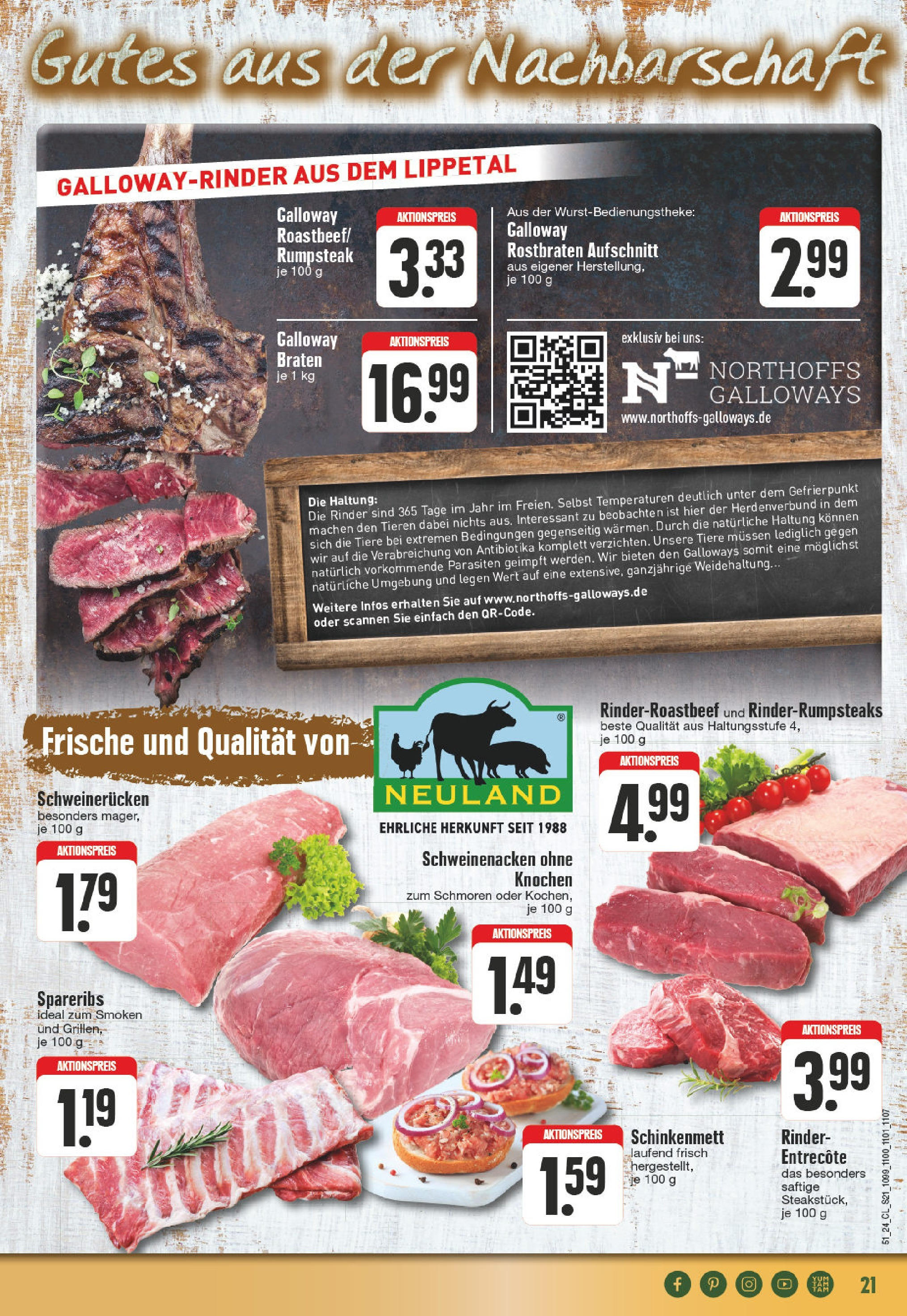 Edeka - EDEKA: Wochenangebote (ab 15.12.2024) » Angebote Online | Seite: 21 | Produkte: Rumpsteak, Schweinenacken, Entrecote, Schweinerucken