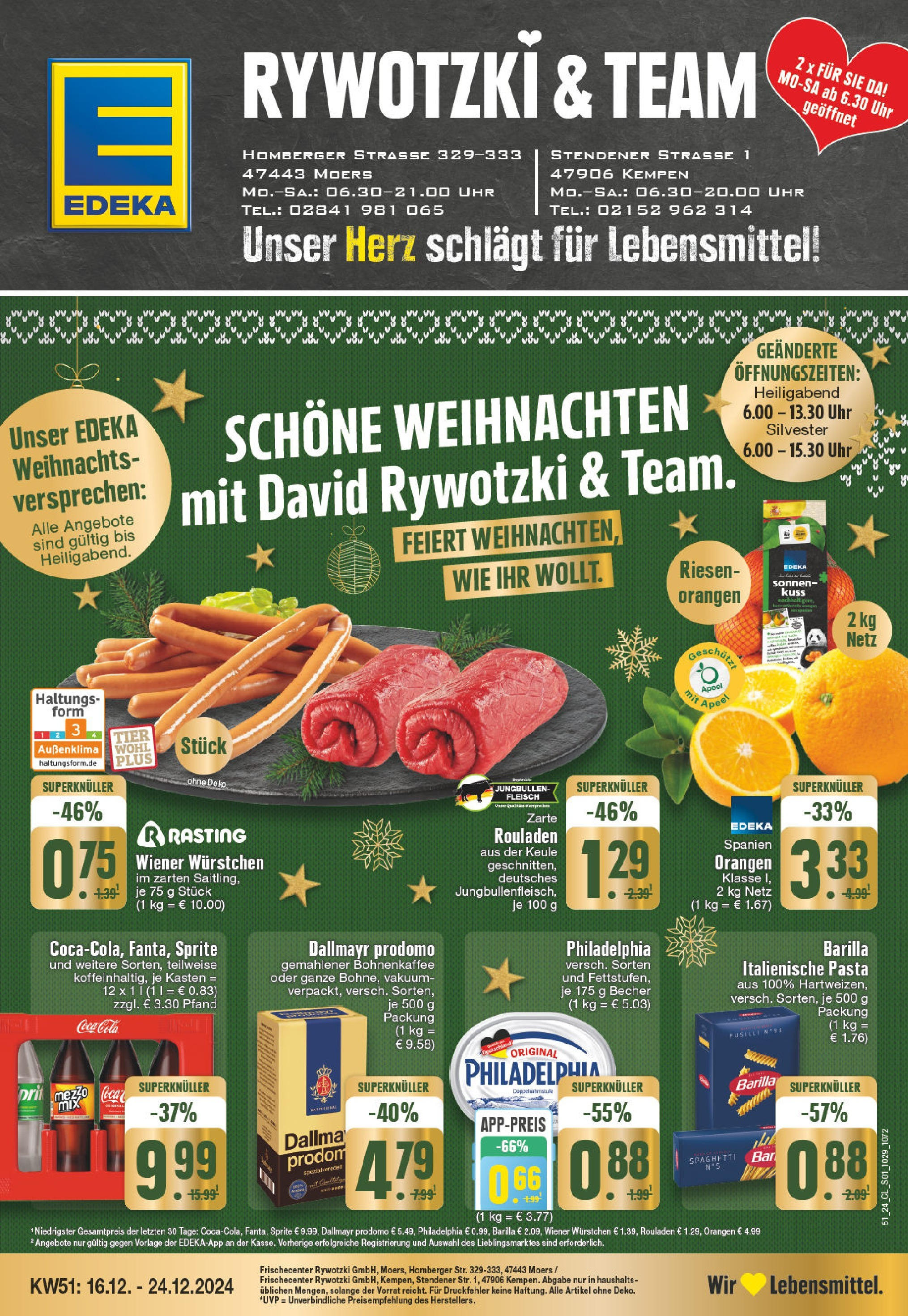 Edeka - EDEKA: Wochenangebote (ab 15.12.2024) » Angebote Online | Seite: 1 | Produkte: Dallmayr, Pasta, Fleisch, Uhr