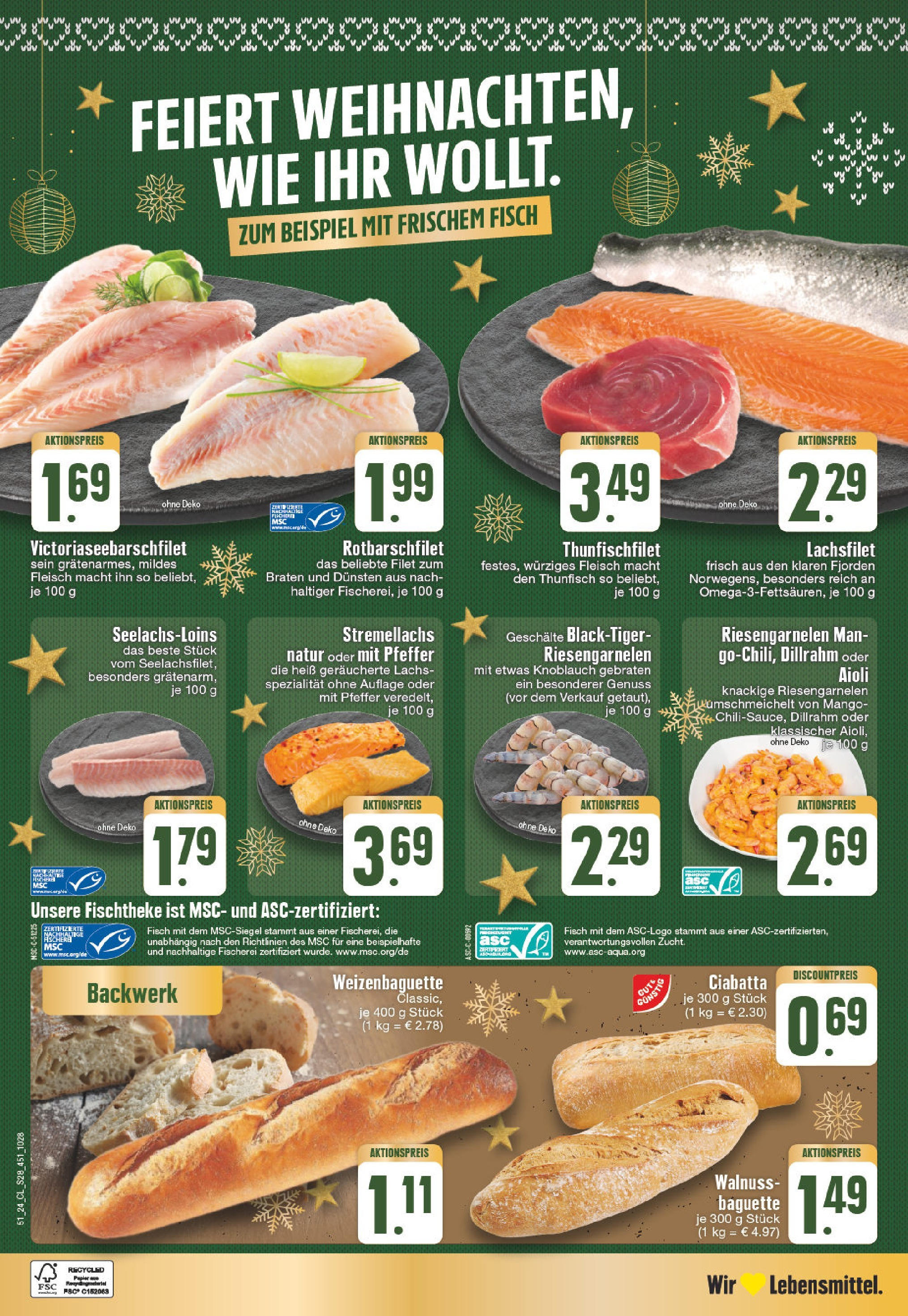 Edeka - EDEKA: Wochenangebote (ab 15.12.2024) » Angebote Online | Seite: 28 | Produkte: Thunfisch, Baguette, Fisch, Mango