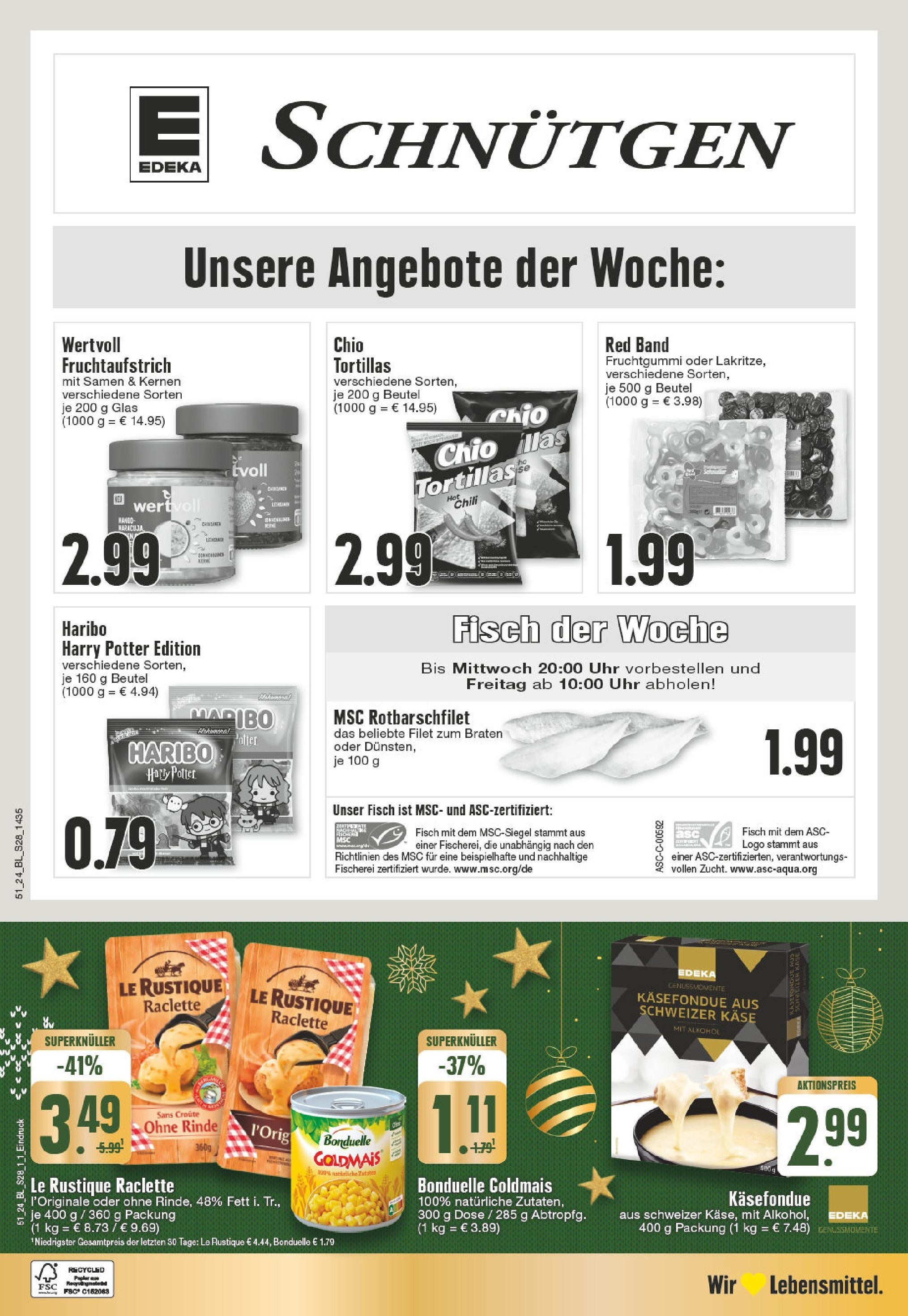 Edeka - EDEKA: Wochenangebote (ab 15.12.2024) » Angebote Online | Seite: 28 | Produkte: Haribo, Chili, Raclette, Uhr