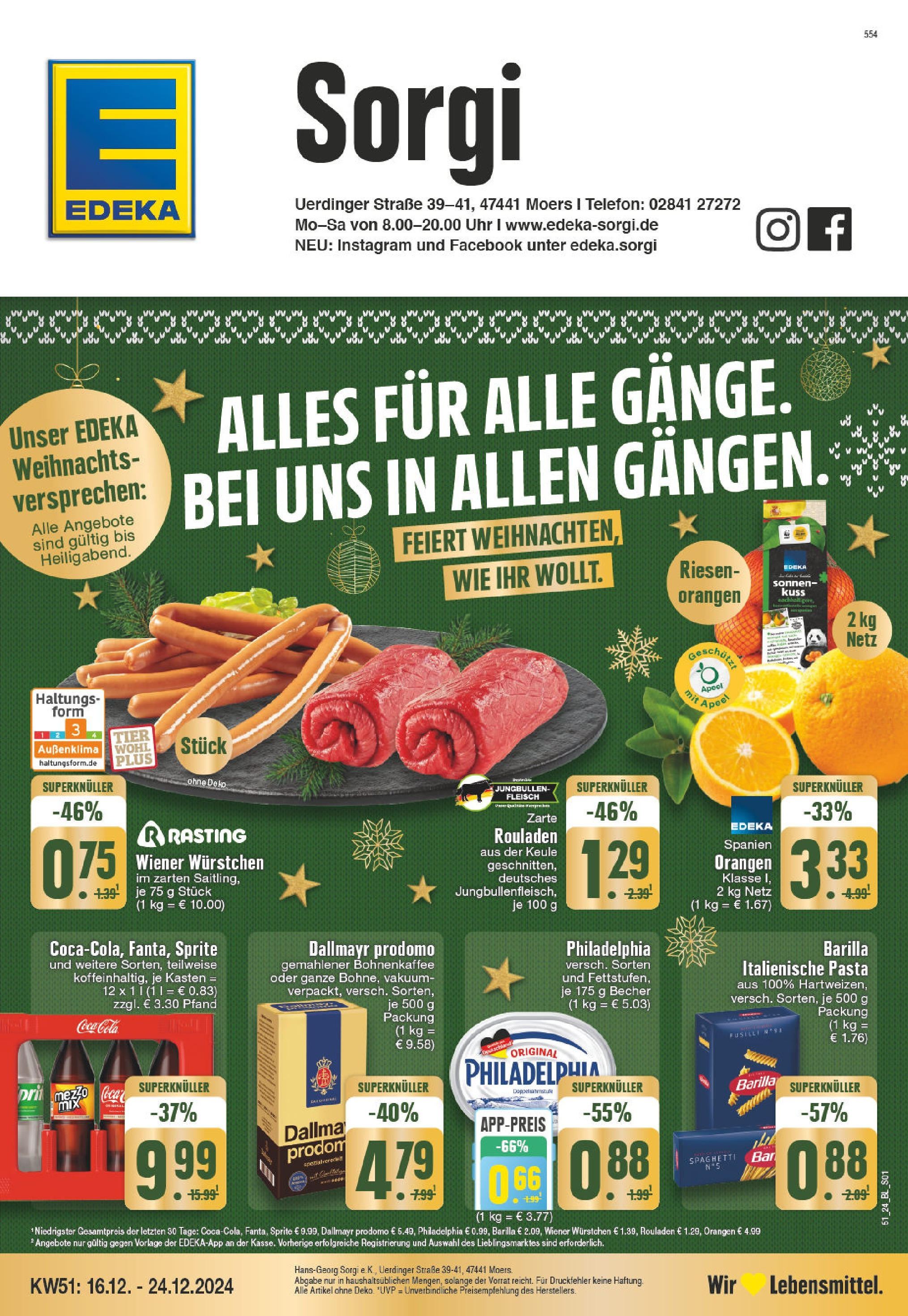 Edeka - EDEKA: Wochenangebote (ab 15.12.2024) » Angebote Online | Seite: 1 | Produkte: Sprite, Dallmayr prodomo, Telefon, Uhr