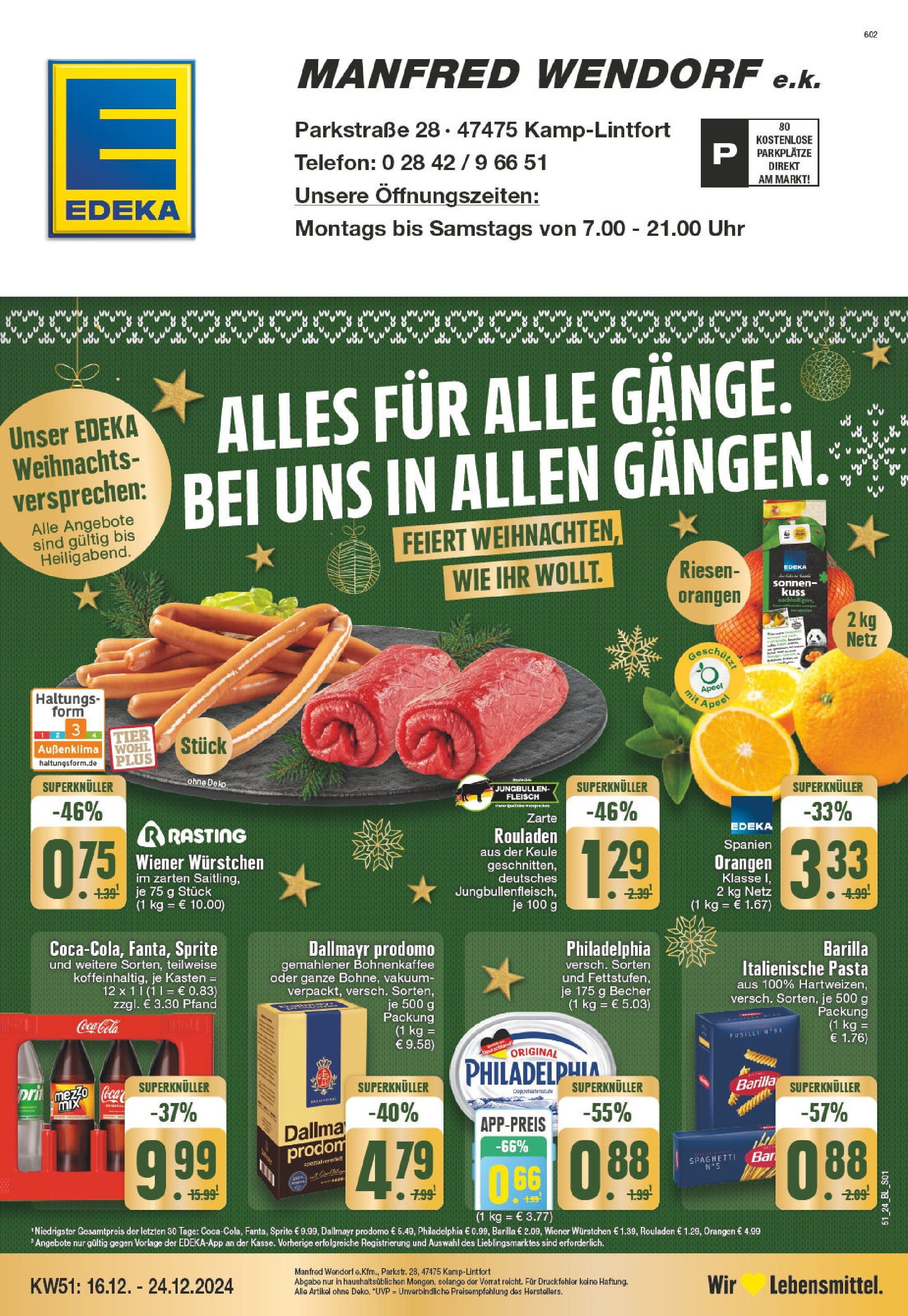 Edeka - EDEKA: Wochenangebote (ab 15.12.2024) » Angebote Online | Seite: 1 | Produkte: Dallmayr, Pasta, Dallmayr prodomo, Telefon