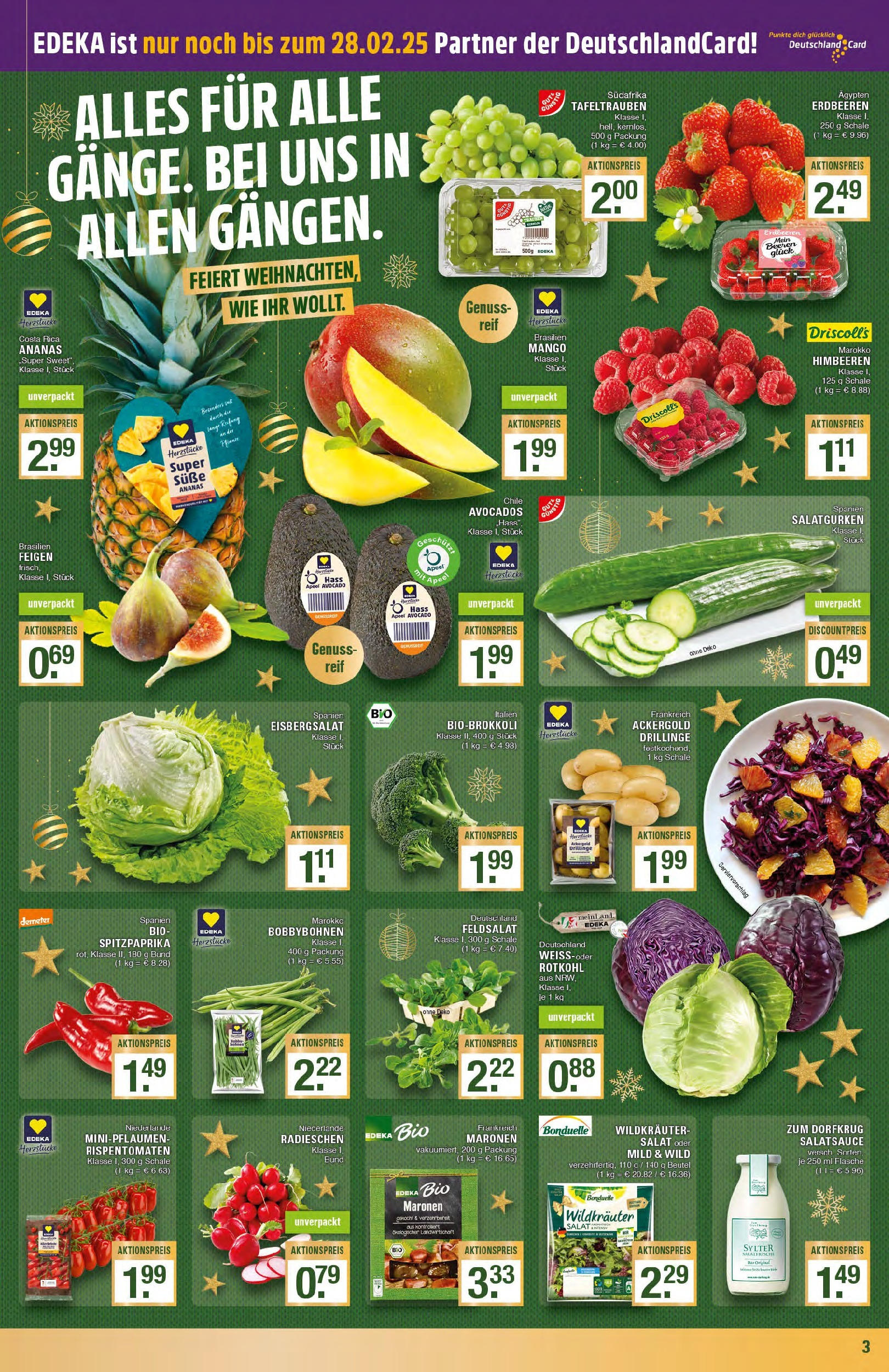 Edeka - EDEKA: Wochenangebote (ab 15.12.2024) » Angebote Online | Seite: 3 | Produkte: Ananas, Avocado, Erdbeeren, Salat