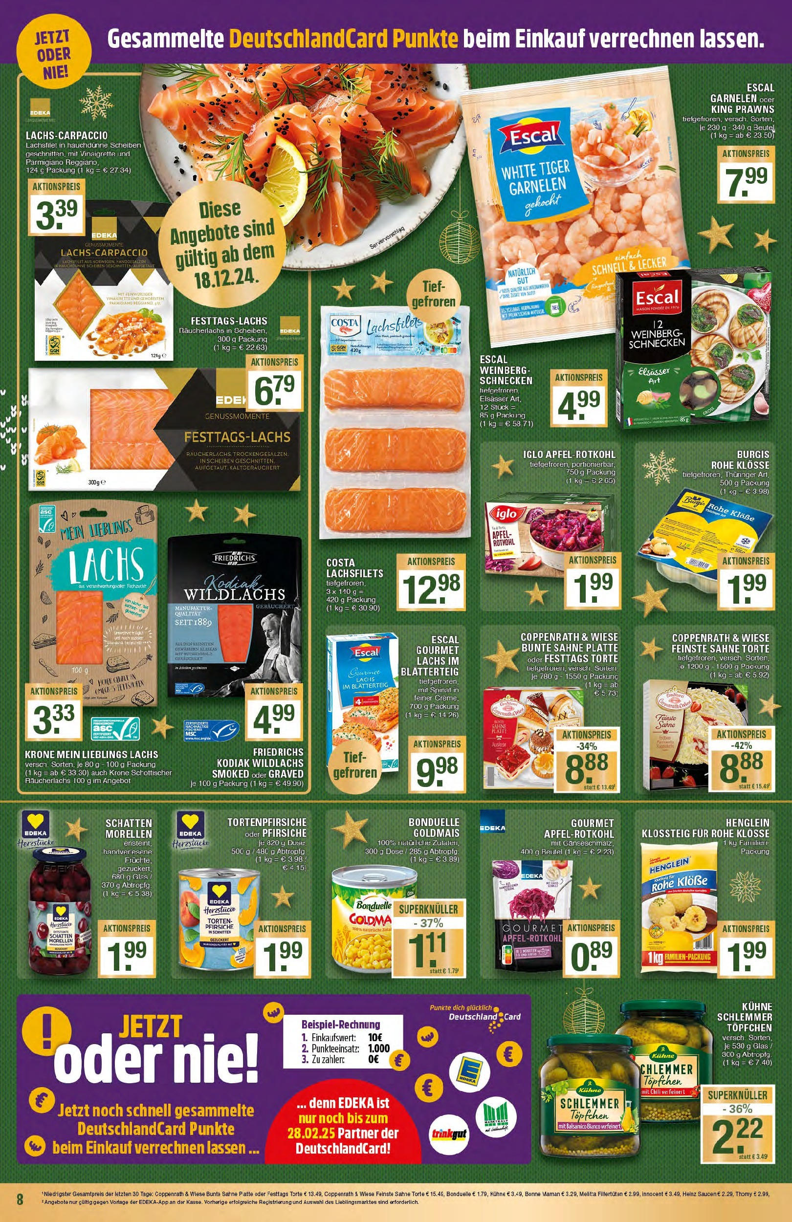 Edeka - EDEKA: Wochenangebote (ab 15.12.2024) » Angebote Online | Seite: 8 | Produkte: Creme, Lachs, Sahne, Bonne maman