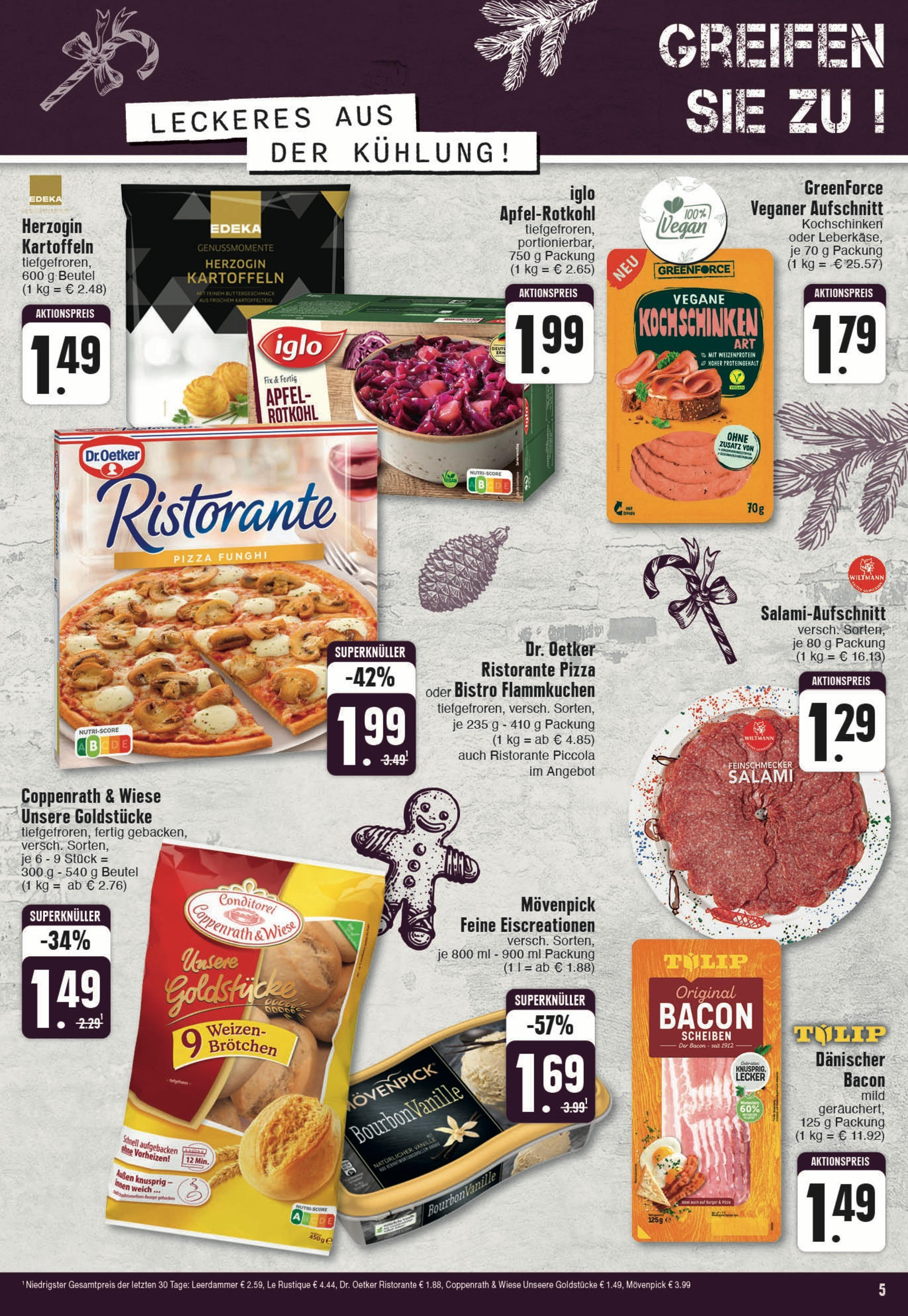 Edeka - EDEKA: Wochenangebote (ab 15.12.2024) » Angebote Online | Seite: 5 | Produkte: Rotkohl, Äpfel, Salami, Pizza