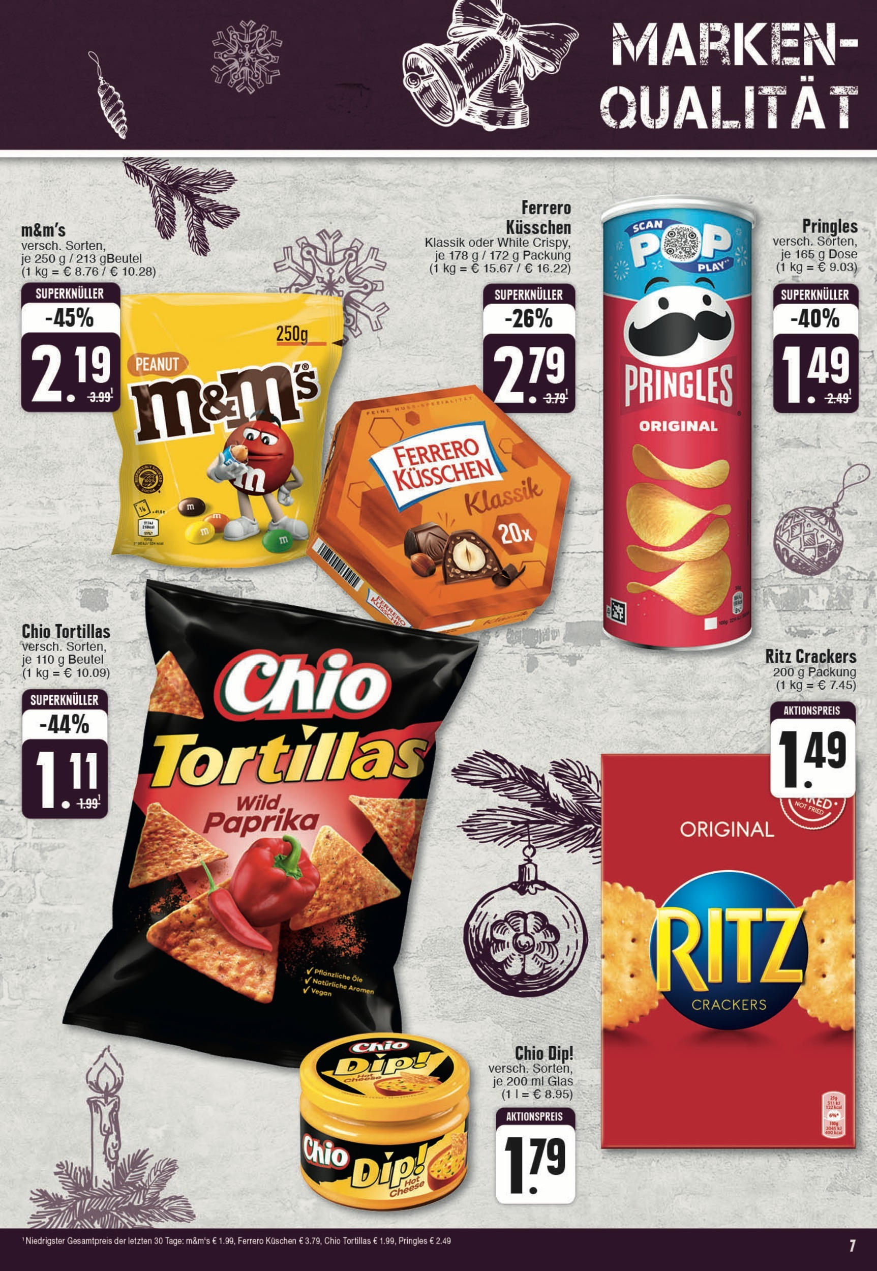 Edeka - EDEKA: Wochenangebote (ab 15.12.2024) » Angebote Online | Seite: 7 | Produkte: M&M's, Paprika, Chio tortillas, Pringles