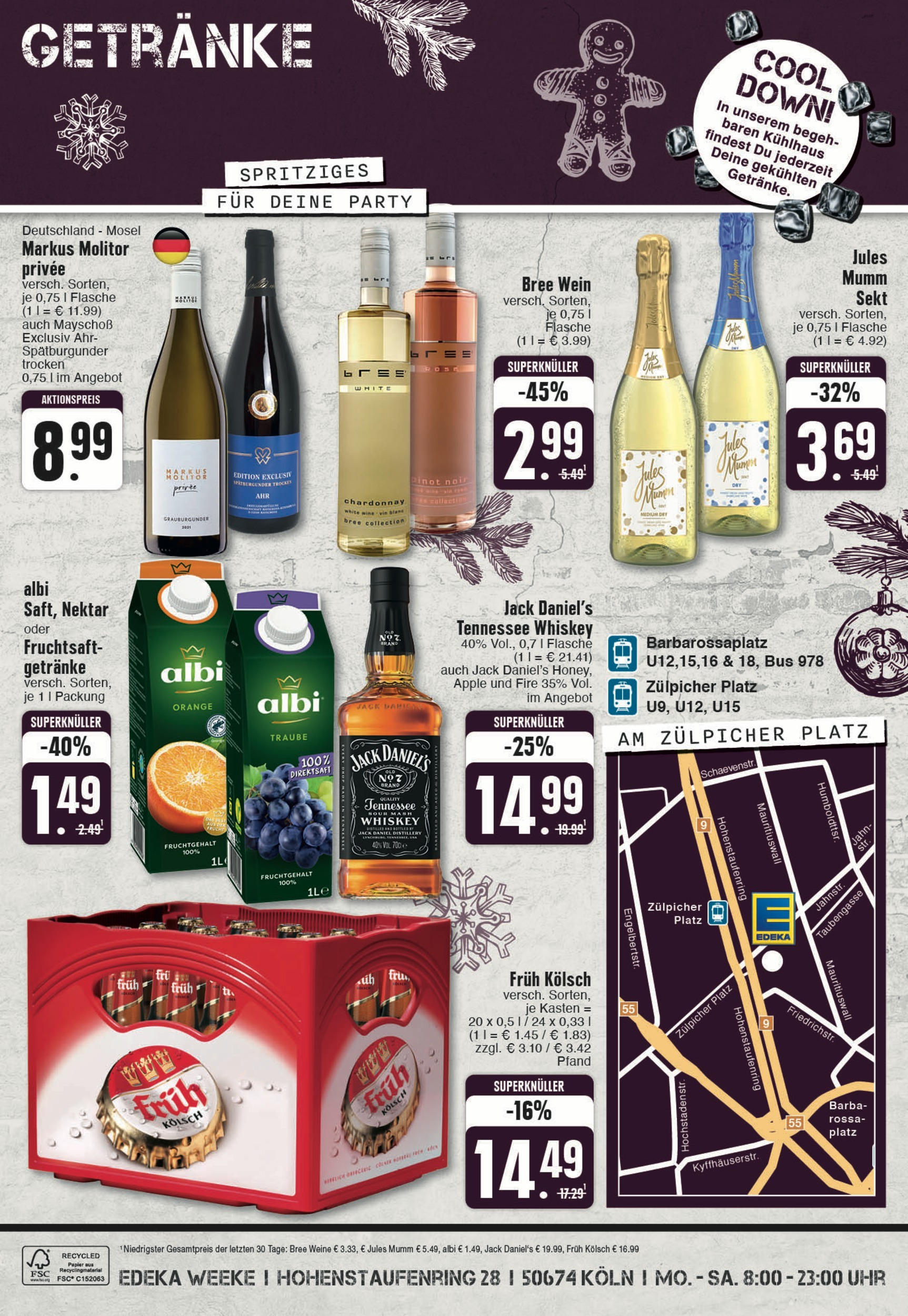 Edeka - EDEKA: Wochenangebote (ab 15.12.2024) » Angebote Online | Seite: 8 | Produkte: Sekt, Jack Daniel's, Jules mumm, Whiskey