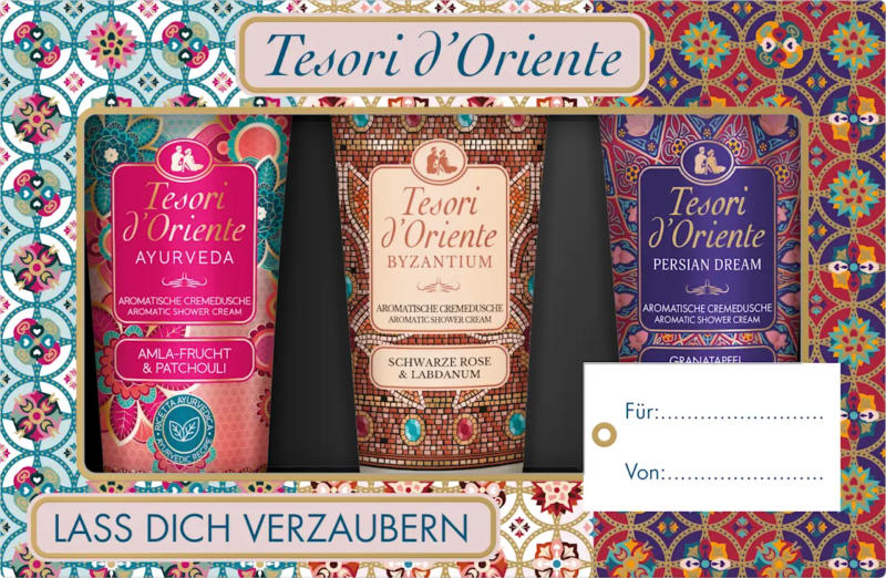 Tesori d'Oriente Geschenkset Cremdedusche "Lass dich verzaubern" 3tlg