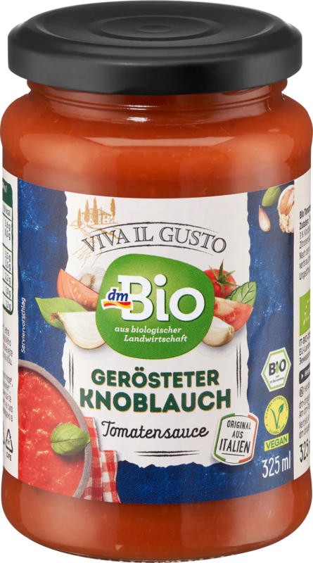 dmBio Tomatensoße, gerösteter Knoblauch