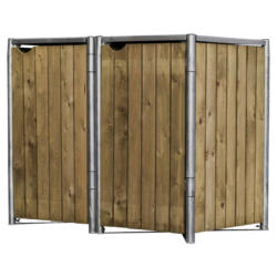 Hide Mülltonnenbox 2x 240 Liter natur B/H/T: ca. 140x115x81 cm