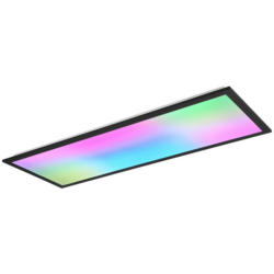 Reality LED-Deckenleuchte Beta R67668032 schwarz Metall B/H/T: ca. 80x5x29,5 cm 1 Brennstellen