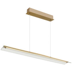 GLOBO LED-Pendelleuchte messing transparent Glas Metall B/H/T: ca. 12x150x100 cm