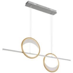 GLOBO LED-Pendelleuchte silber klar gold Aluminium Acryl B/H/T: ca. 10,5x120x120,4 cm 1.0 Brennstellen