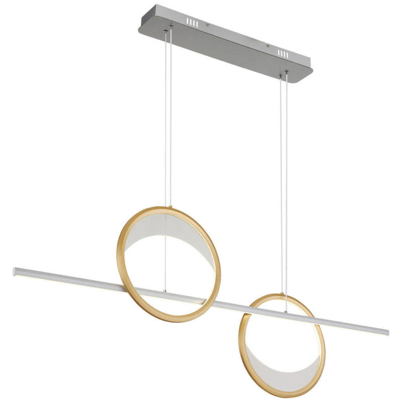 GLOBO LED-Pendelleuchte silber klar gold Aluminium Acryl B/H/T: ca. 10,5x120x120,4 cm 1.0 Brennstellen