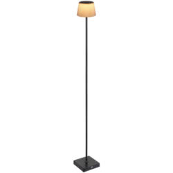 GLOBO LED-Stehleuchte braun schwarz Kunststoff Metall B/H/T: ca. 14x120x14 cm 1 Brennstellen