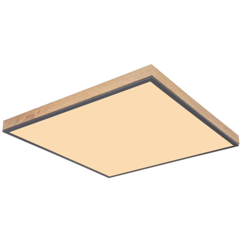 GLOBO LED-Deckenleuchte Graphit Aluminium MDF Acryl B/H/L: ca. 59x6,5x59 cm 1 Brennstellen