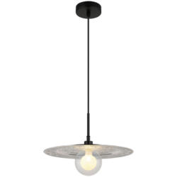 GLOBO LED-Pendelleuchte schwarz silber Metall Kunststoff H/D: ca. 119x33 cm 1.0 Brennstellen