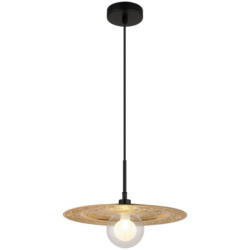 GLOBO LED-Pendelleuchte schwarz gold Metall Kunststoff H/D: ca. 119x33 cm 1.0 Brennstellen