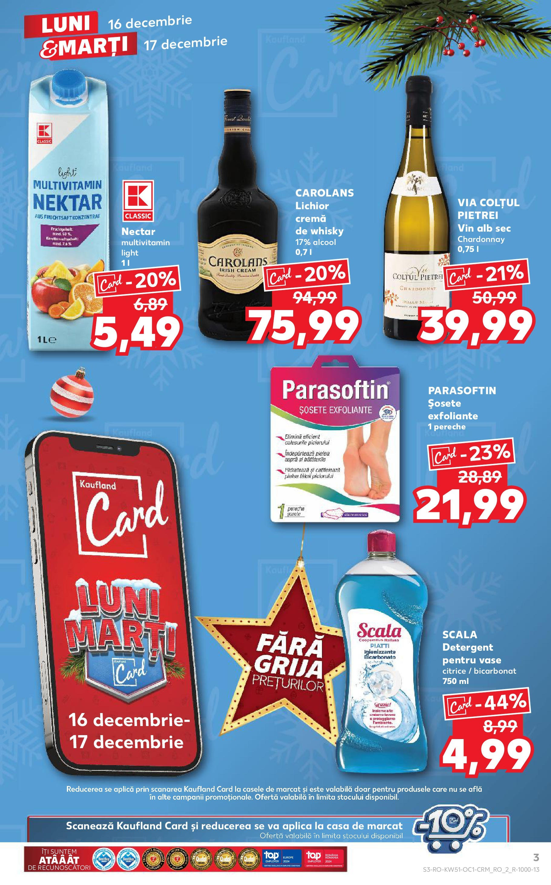 Kaufland - Catalog Kaufland până în data de 17.12.2024 15.12.2024 - Revista si Oferta | Pagină: 3 | Produse: Lichior, Cremă, Vin, Detergent