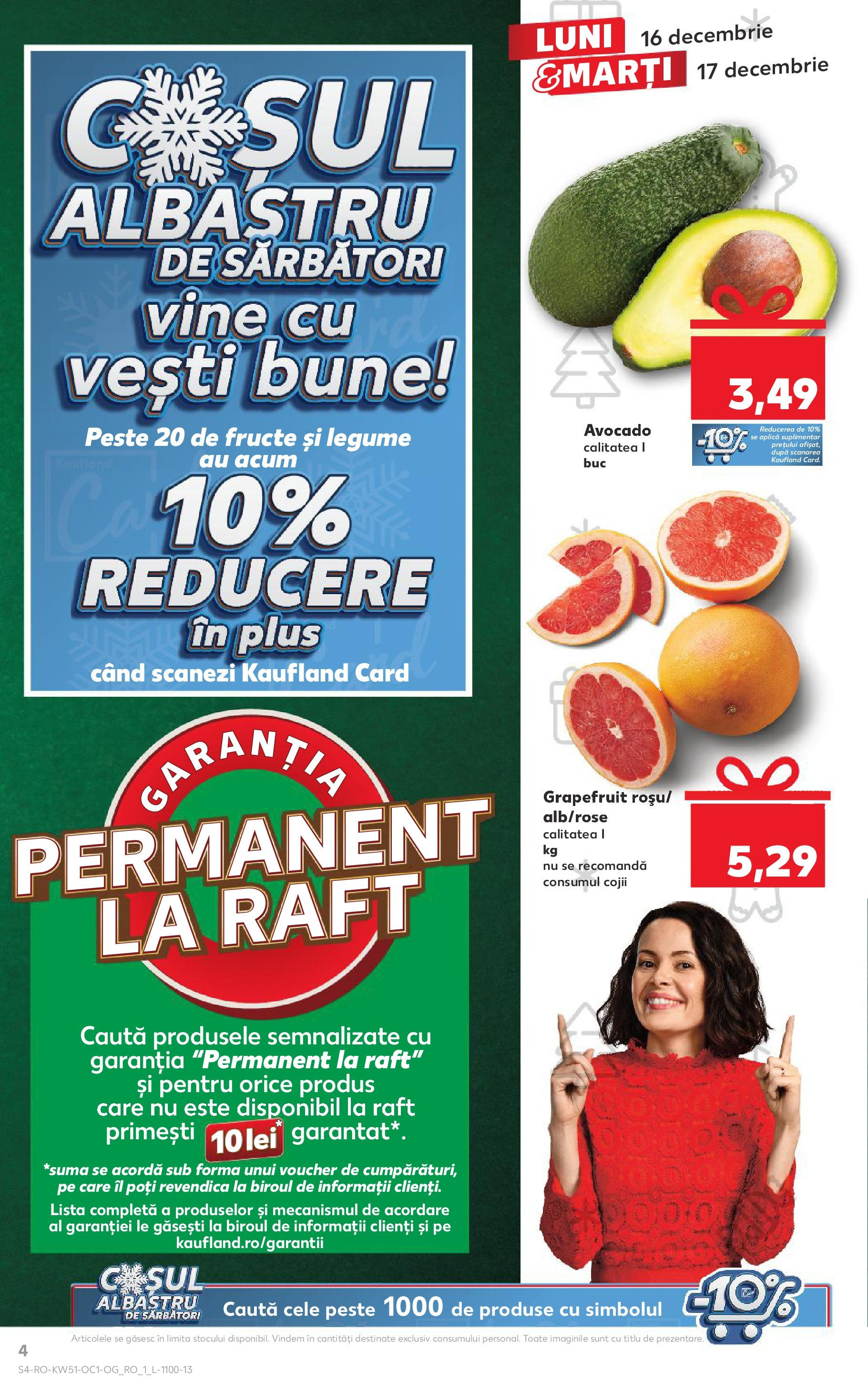 Kaufland - Catalog Kaufland până în data de 17.12.2024 15.12.2024 - Revista si Oferta | Pagină: 4 | Produse: Raft, Pește, Legume, Fructe