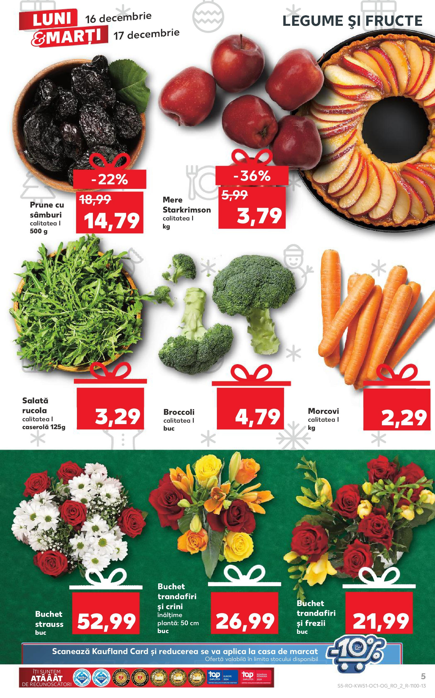 Kaufland - Catalog Kaufland până în data de 17.12.2024 15.12.2024 - Revista si Oferta | Pagină: 5 | Produse: Mere, Morcovi, Salată, Legume