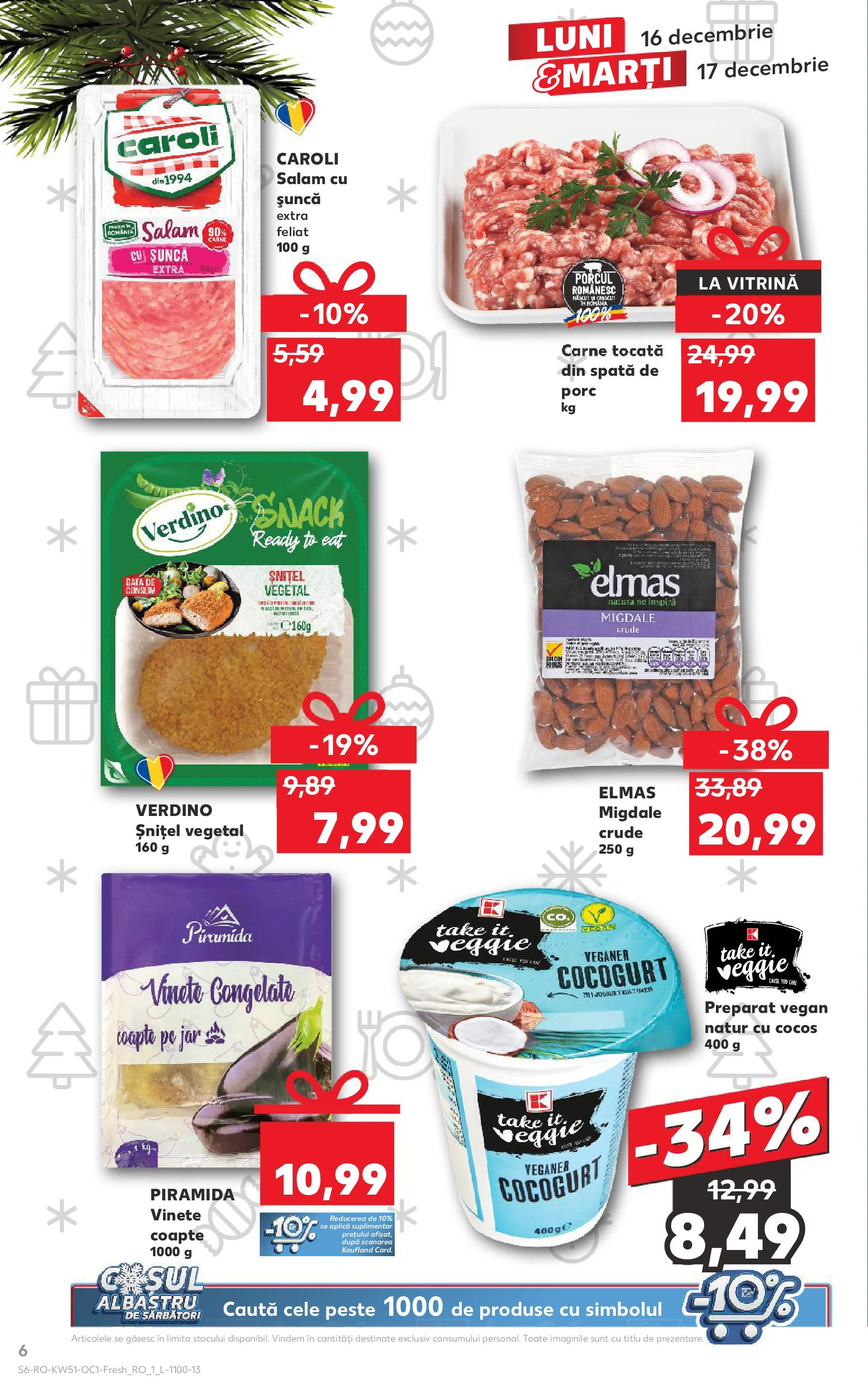 Kaufland - Catalog Kaufland până în data de 17.12.2024 15.12.2024 - Revista si Oferta | Pagină: 6 | Produse: Salam, Șuncă, Pește, Carne tocată