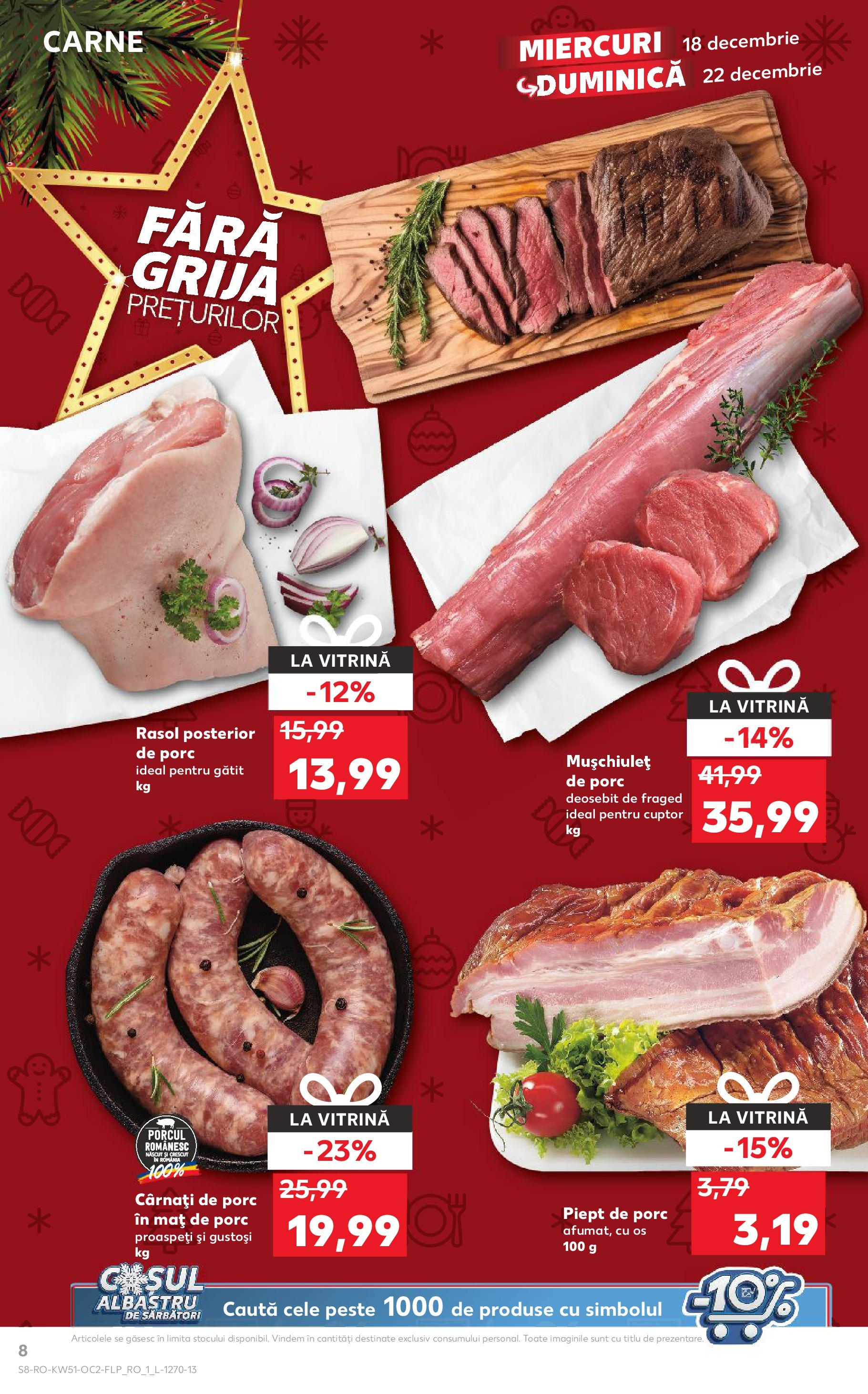 Kaufland - Catalog Kaufland până în data de 22.12.2024 17.12.2024 - Revista si Oferta | Pagină: 8 | Produse: Cuptor, Vitrină, Pește, Cârnați